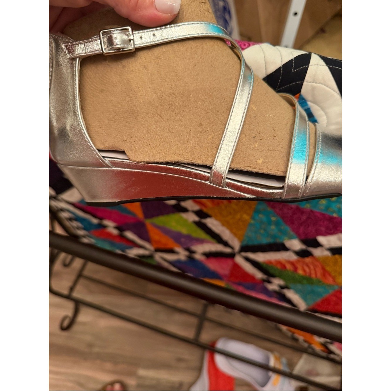 GET 3 pairs A Jessica Simpson shoes and Silver Strap-y Sandals, recovery shoes