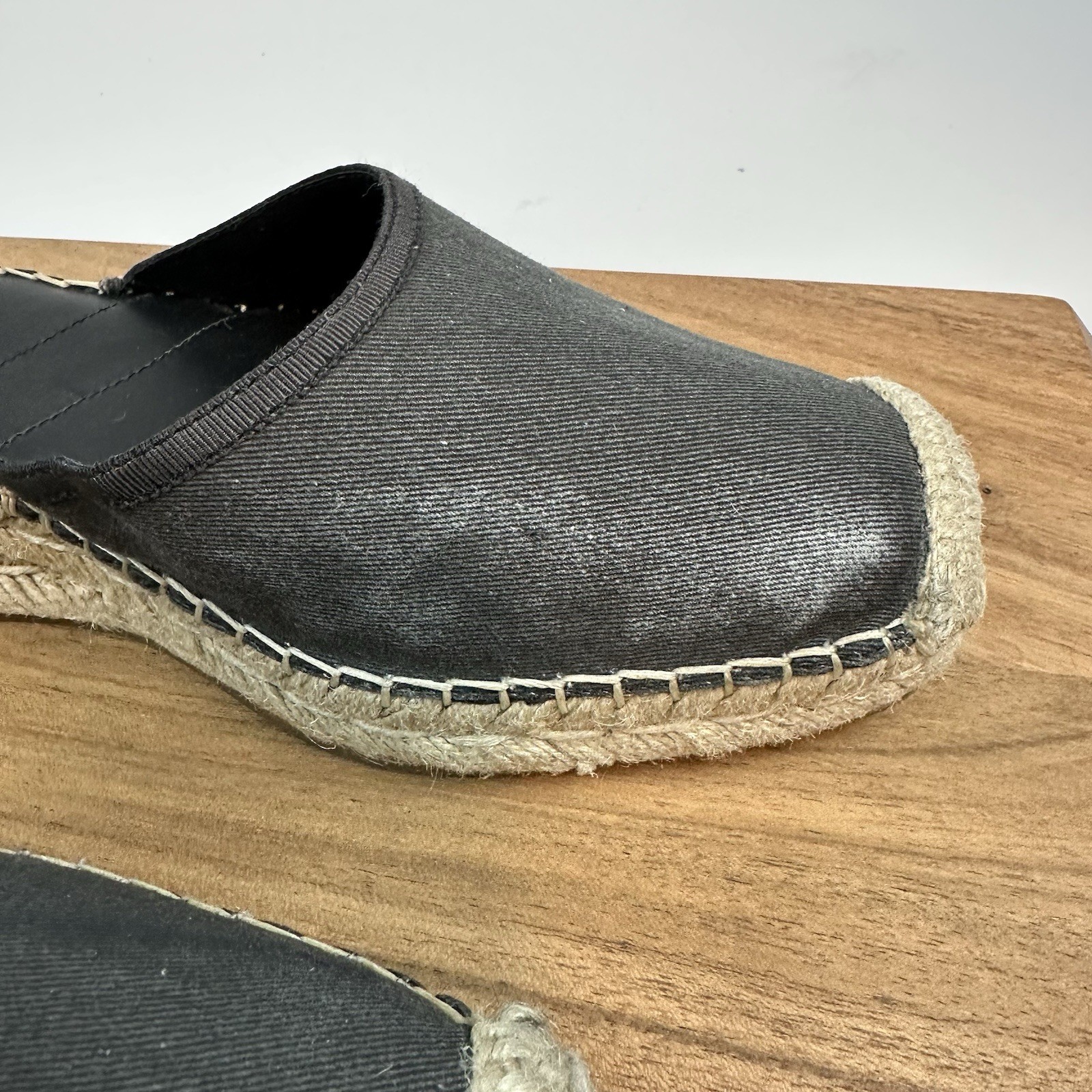 Womens Franco Sarto Bessa Brown Canvas Espadrille Wedge Sandals Size 11 M GUC