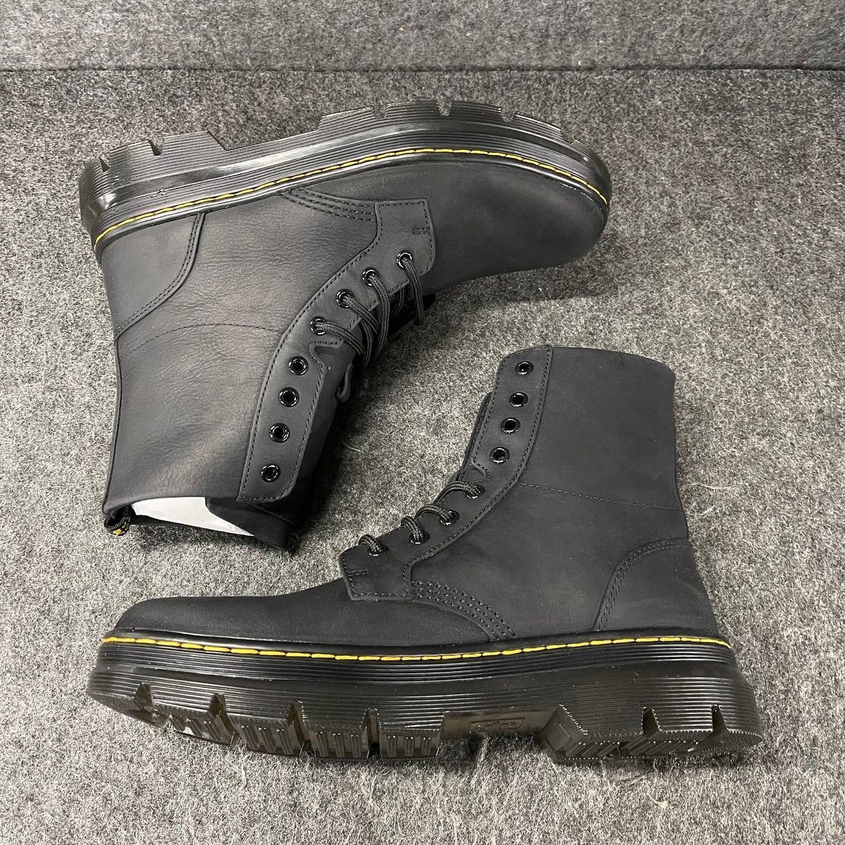 DR.MARTENS Combs Leather Casual Boots Unisex Size M9/W10 Black