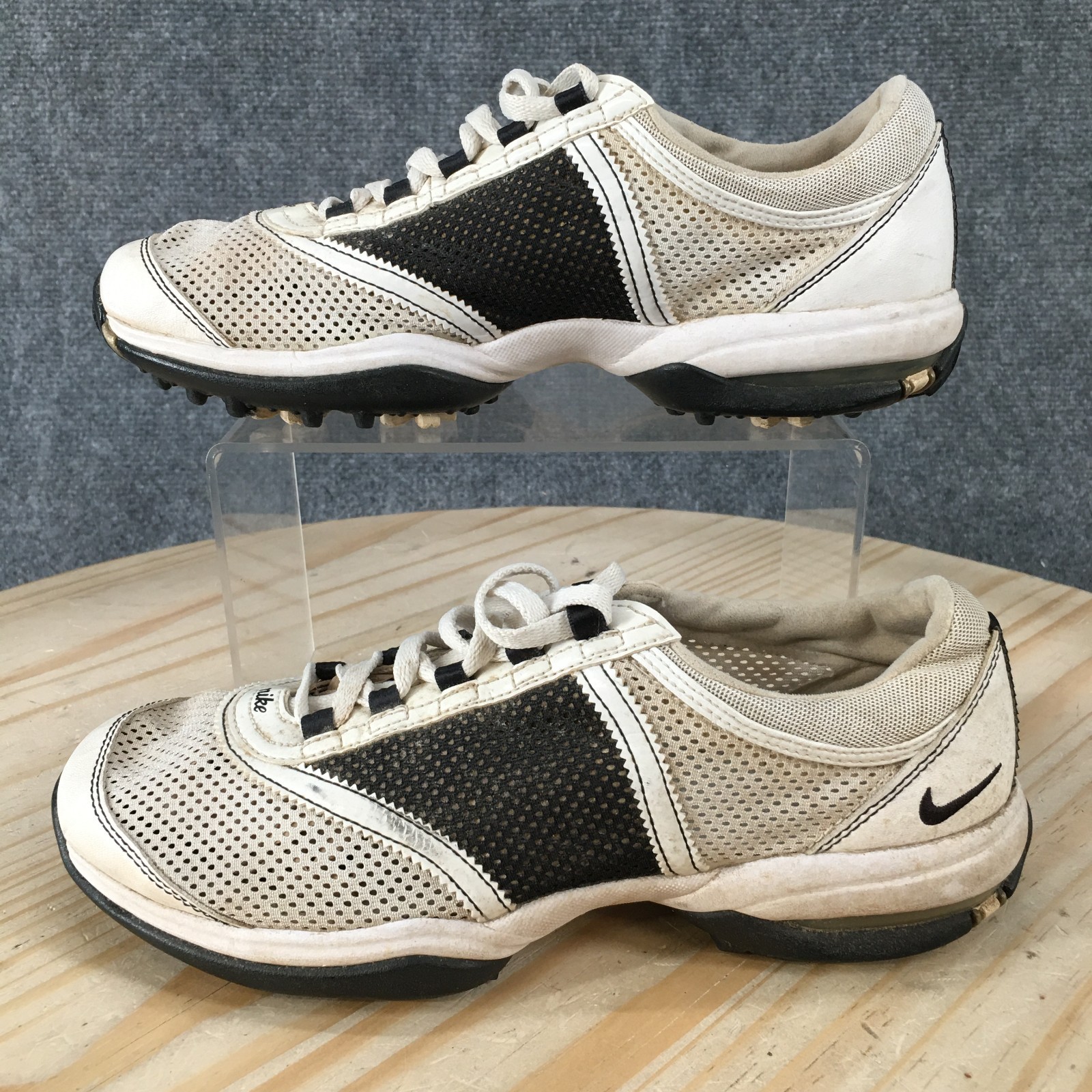 Vintage Nike Shoes Womens 6.5 Air Channel Tac Sneakers 335942-101 Black White