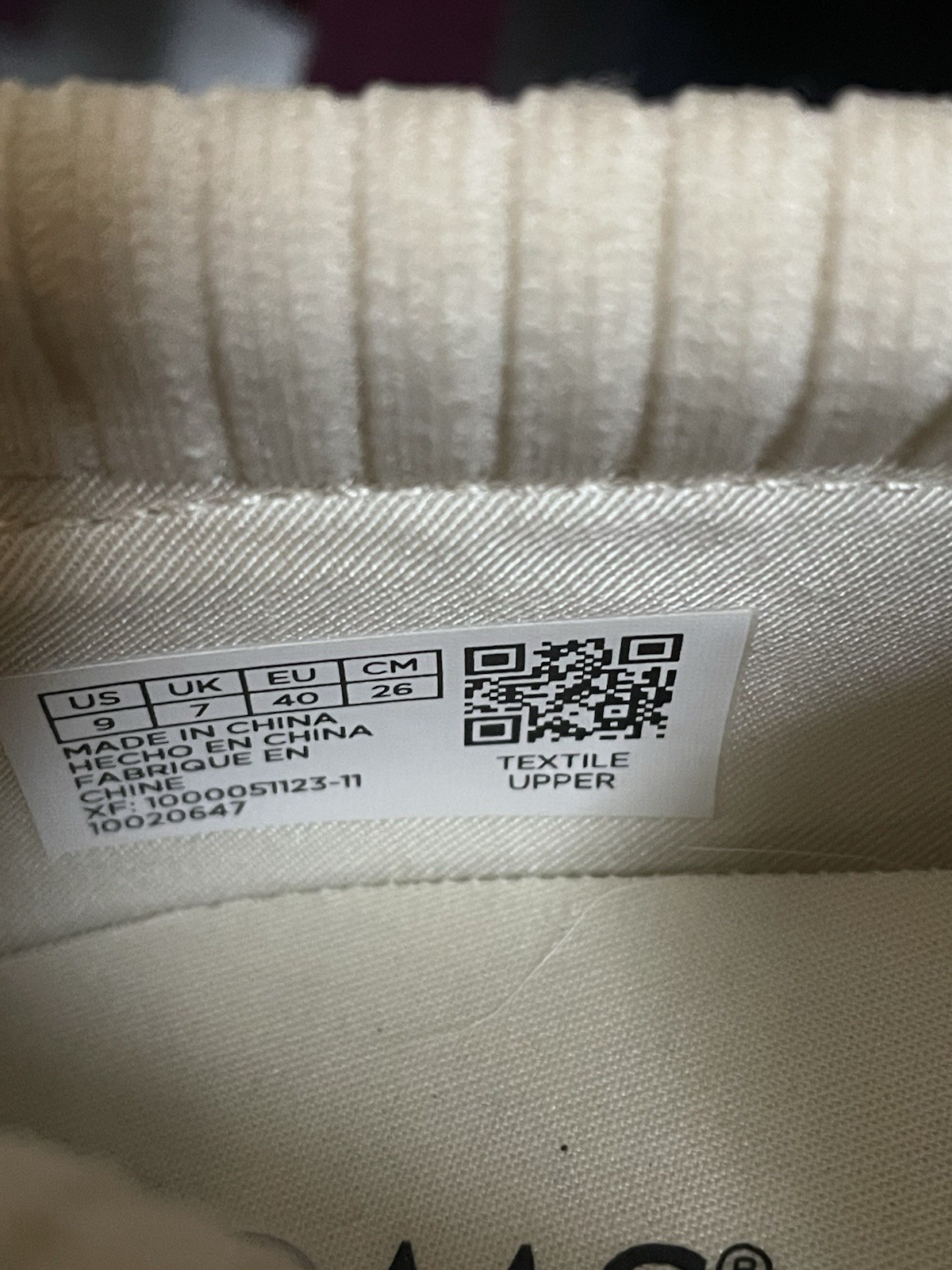 Tom’s Alpargata Resident 2.0 Size 9 Off White Woven