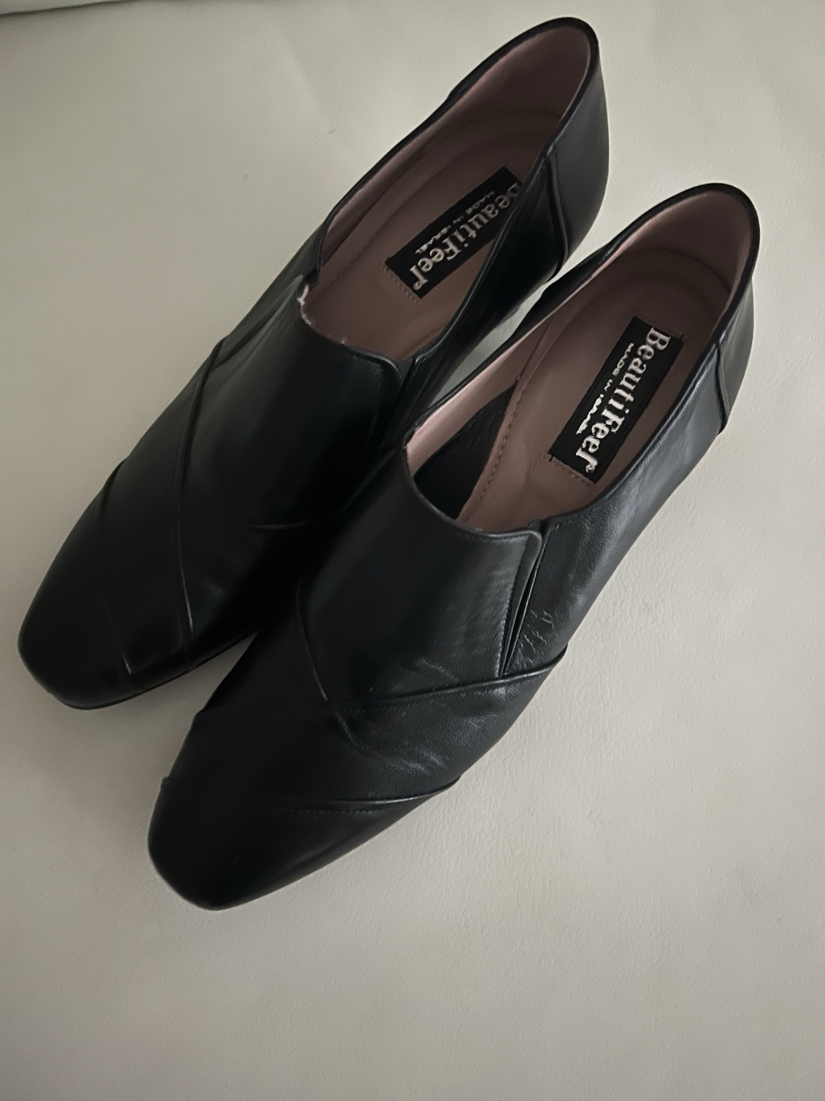 Beautifeel Rosalind Black Leather Pumps Made In Israel Women’s Sz 37
