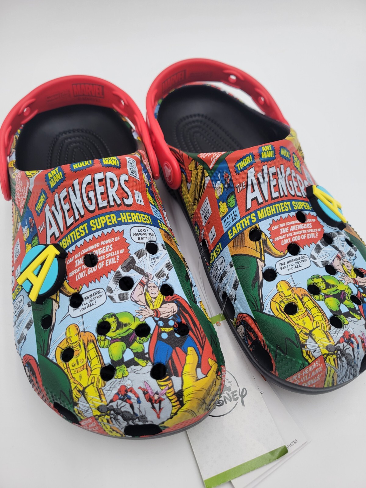 Crocs Marvel Avengers Comics Disney Parks Classic Clogs Shoes W8/M6 Adult NWT