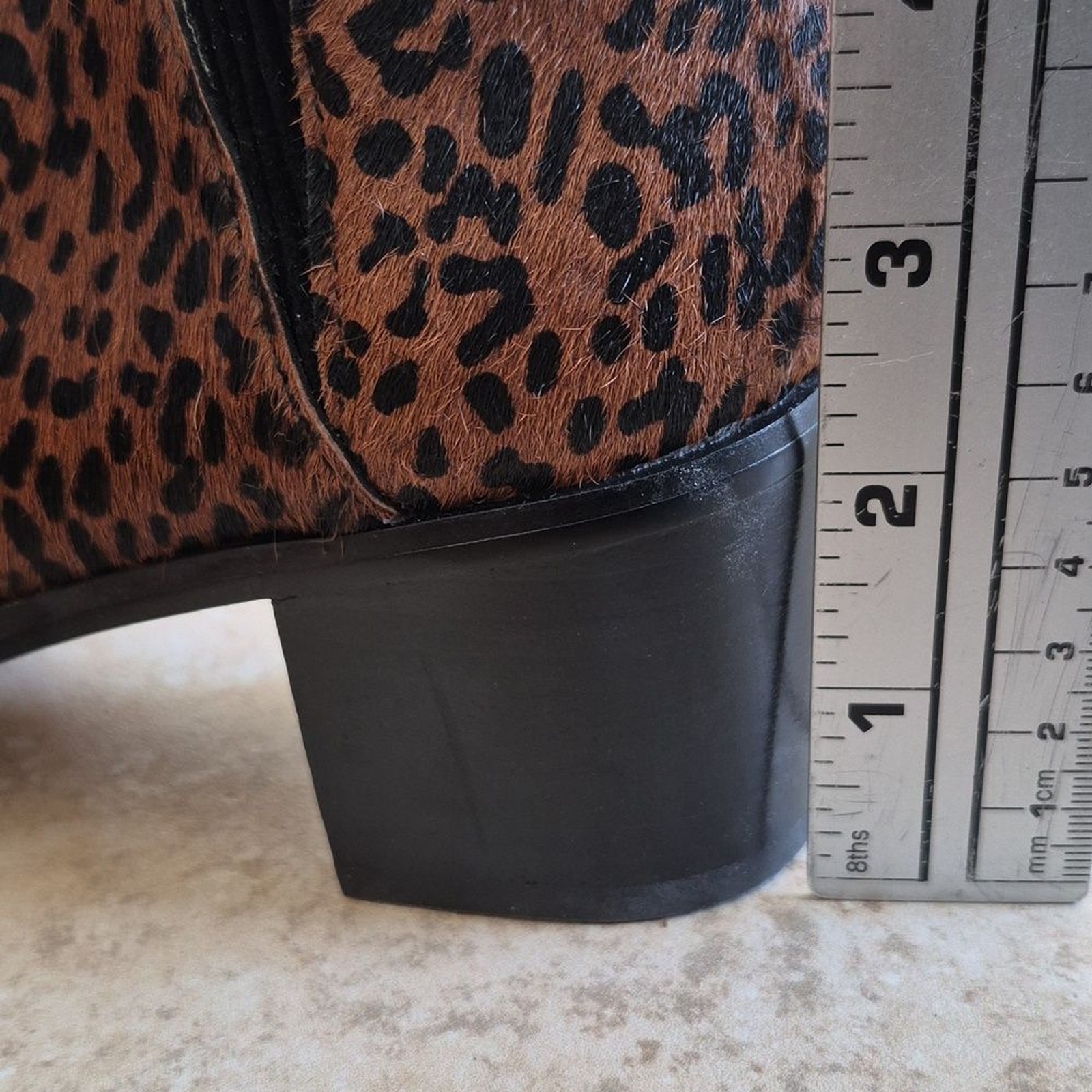 Sanctuary Revel, genuine Calf hair/fur, Animal Print, Booties Sz 8.5
