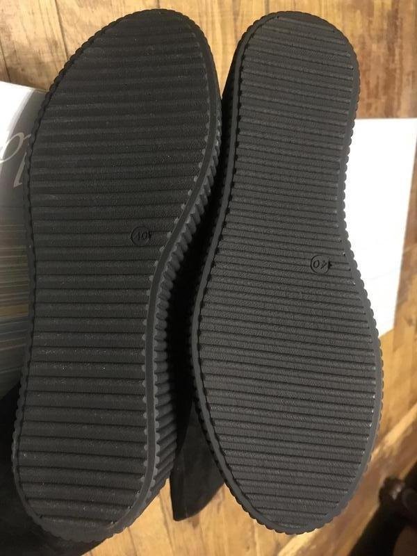 Women Peter Kaiser Boots Black Suede 40 #CA79
