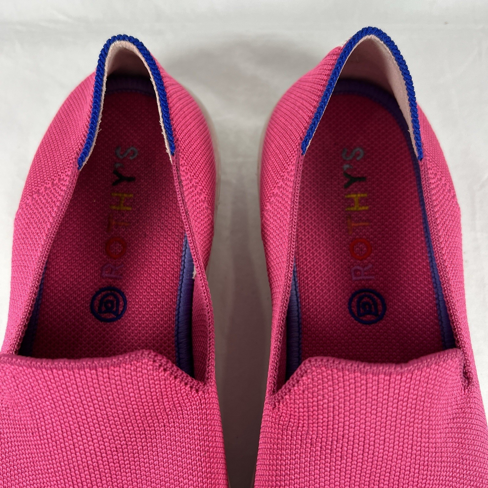 Rothy’s Pink Slip-On Sneakers Knit Flats Eco Friendly Washable Comfort Shoes 9.5