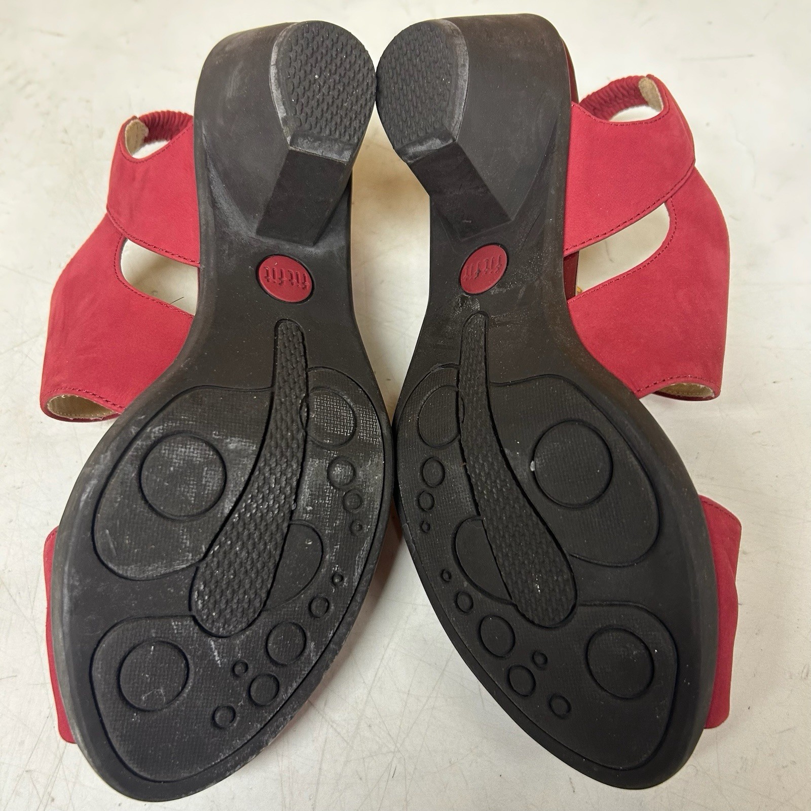 fitfit Women’s Open Toe Slingback Sandals Burgundy Size 24.0cm Comfort