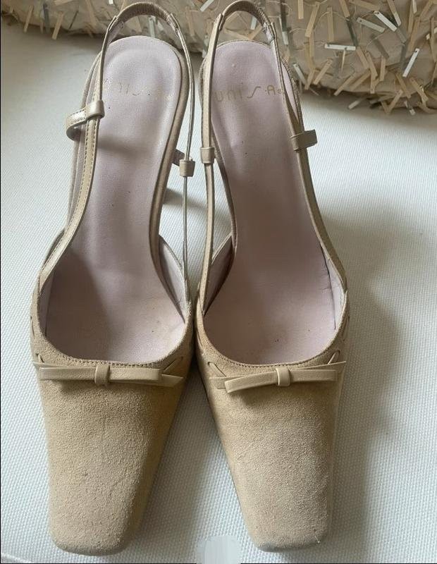 women unisa heels beige suede 37