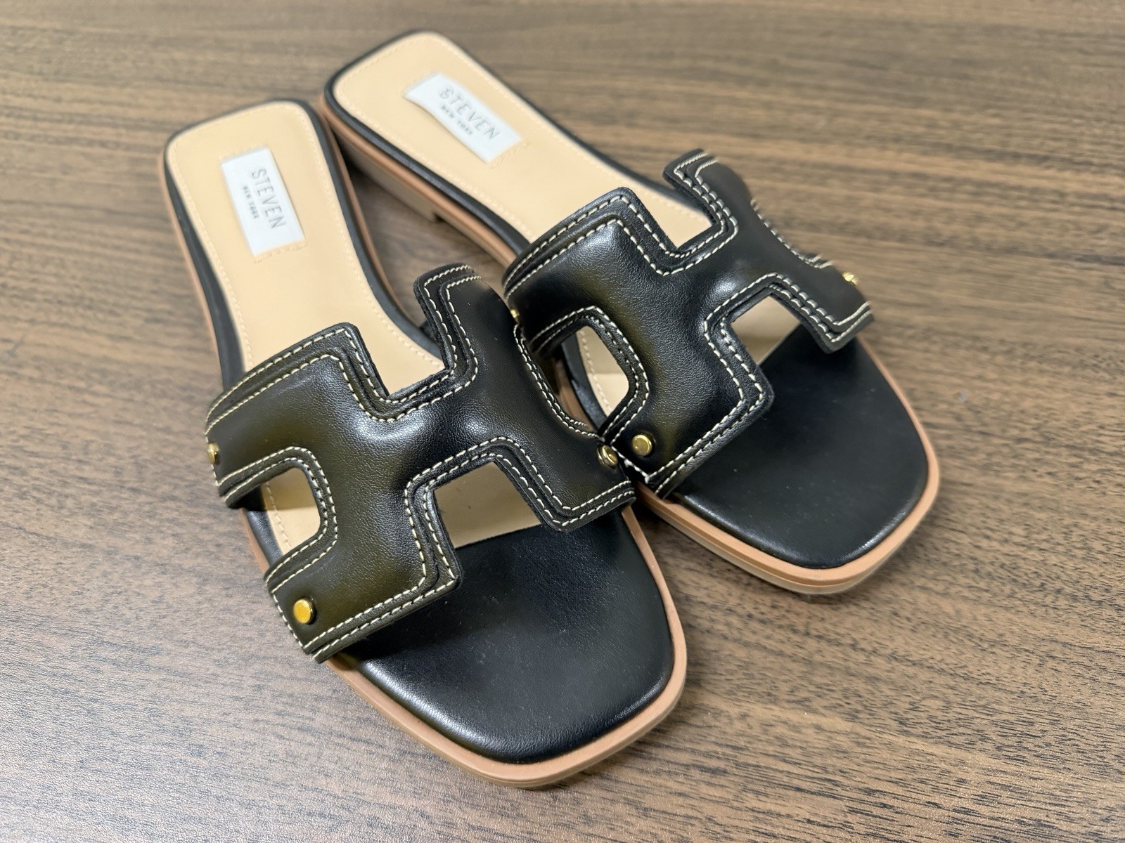 STEVEN New York Harlien Women’s Slide Sandals – Size 8