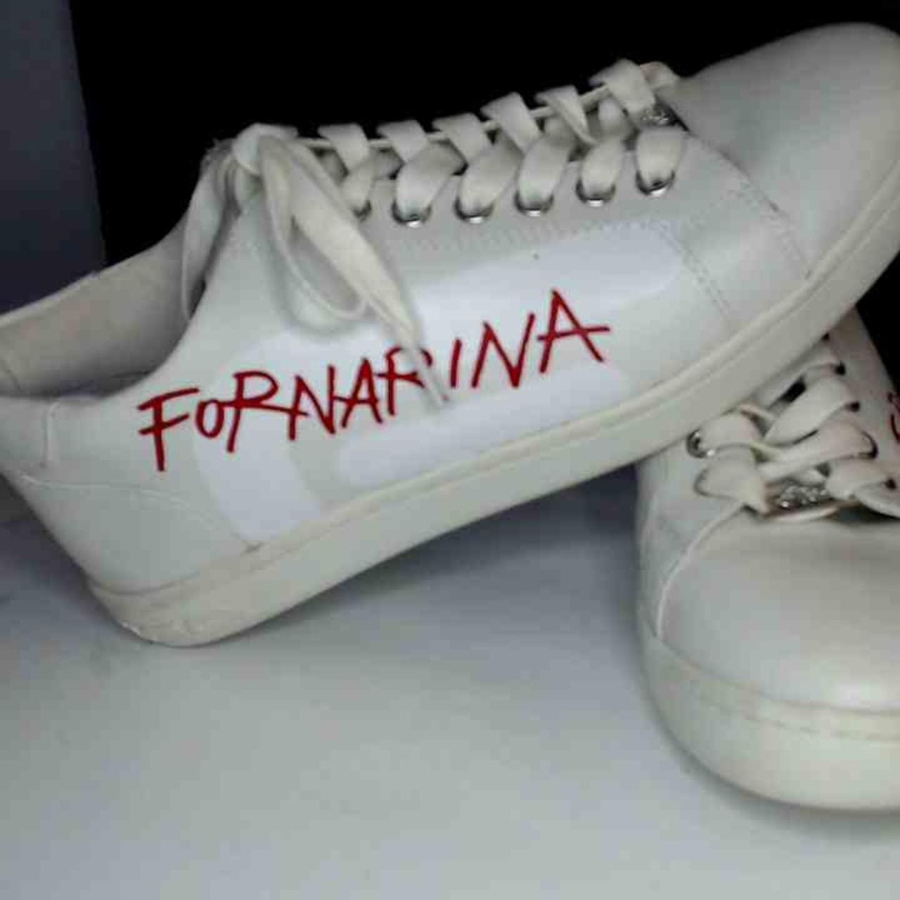 Vintage Fornarina White Leather Sneaker Y2K Style Chunky Italian Streetwear