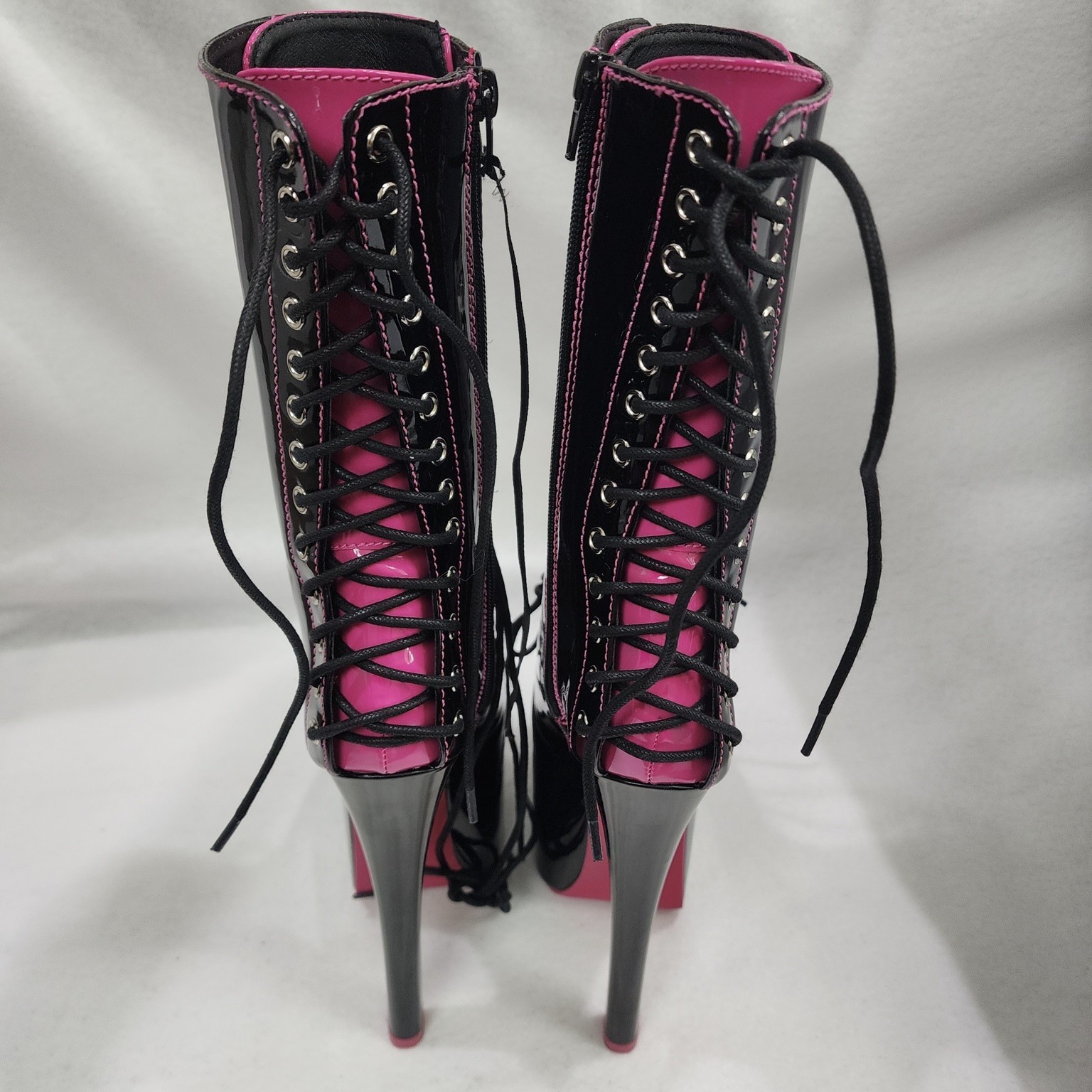 Dolls Kill x Hustler Star Behavior Womens 6 M Platform Black Pink Stiletto Boots