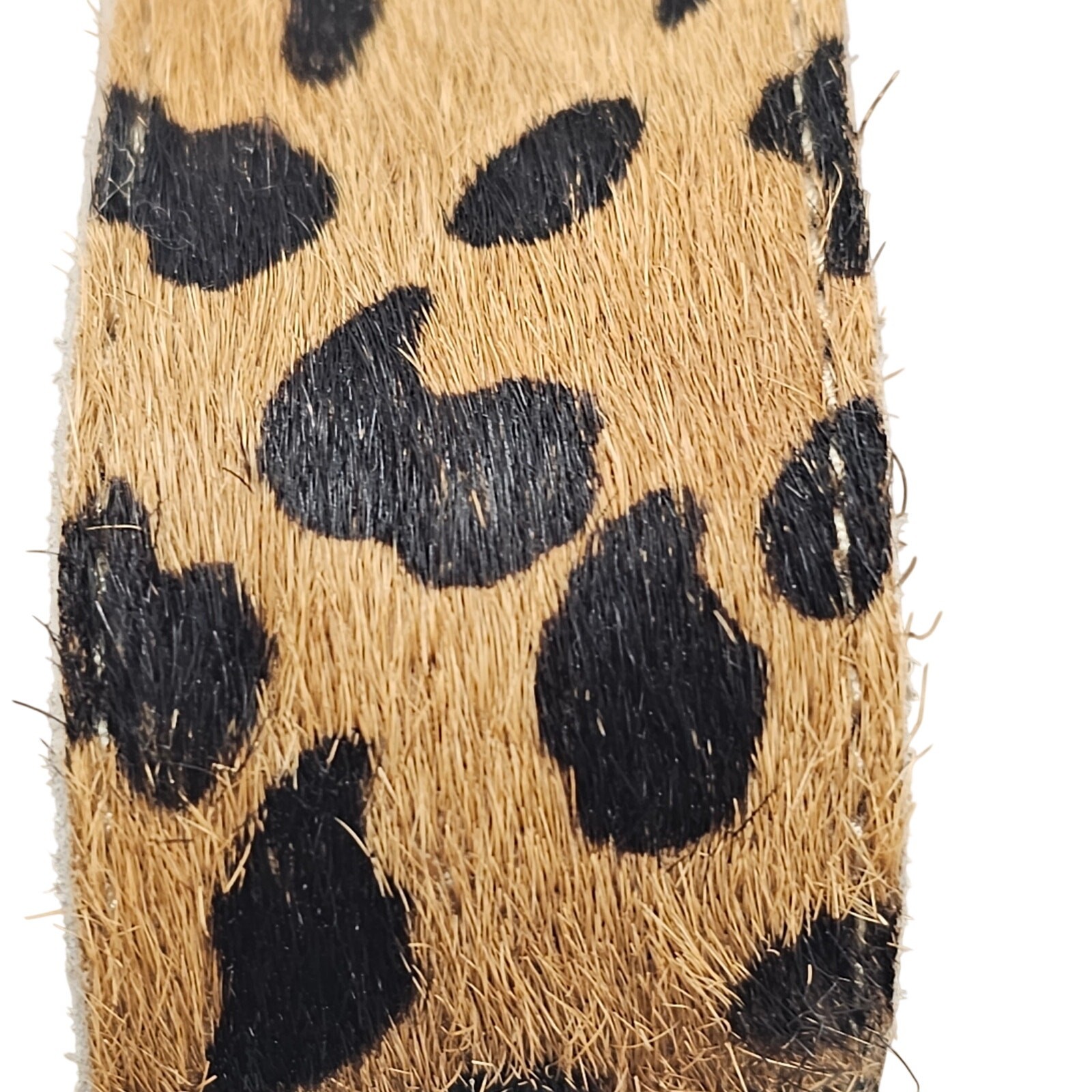 Aetrex Daisy Adjustable Slide Leopard Print Leather Orthotic Sandals W10 / EU41