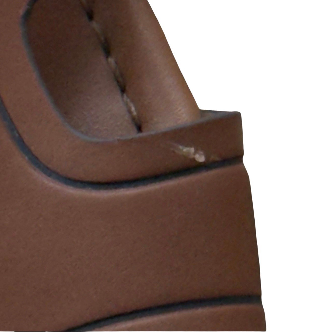 Brown Leather Tommy Hilfiger Slide Sandals