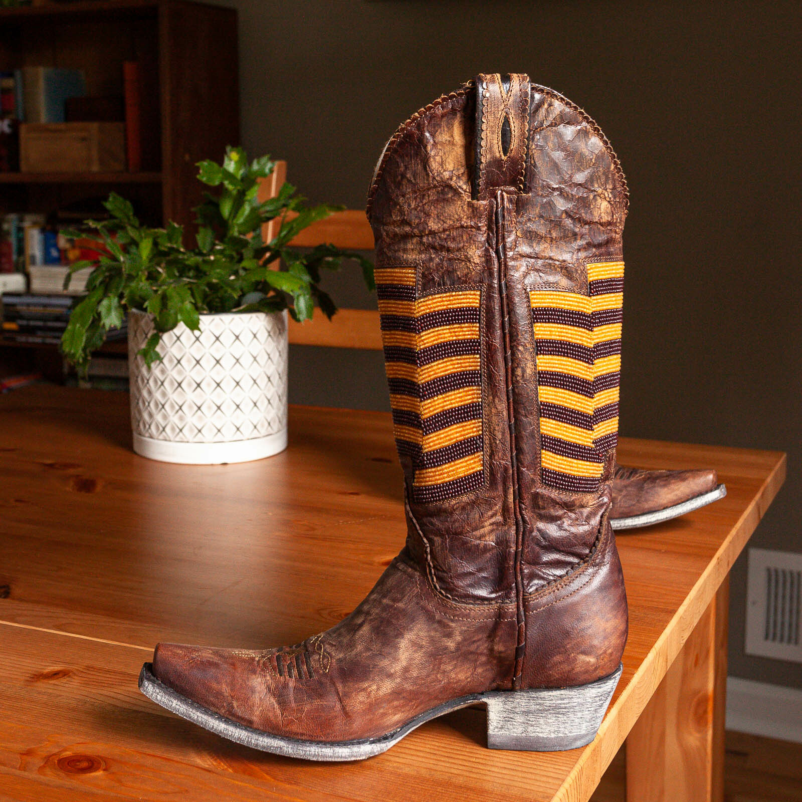 Old Gringo Eleanor Brass American Flag Cowboy Boots, Womens 5.5 B