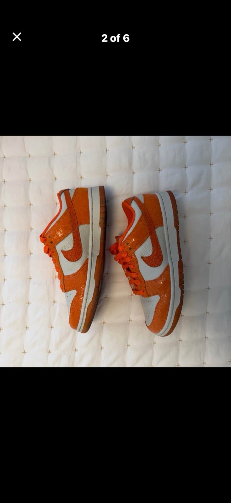 Nike Dunk Low «Cracked Orange» Light Bone/Safety Orange Low Top Lace-Up