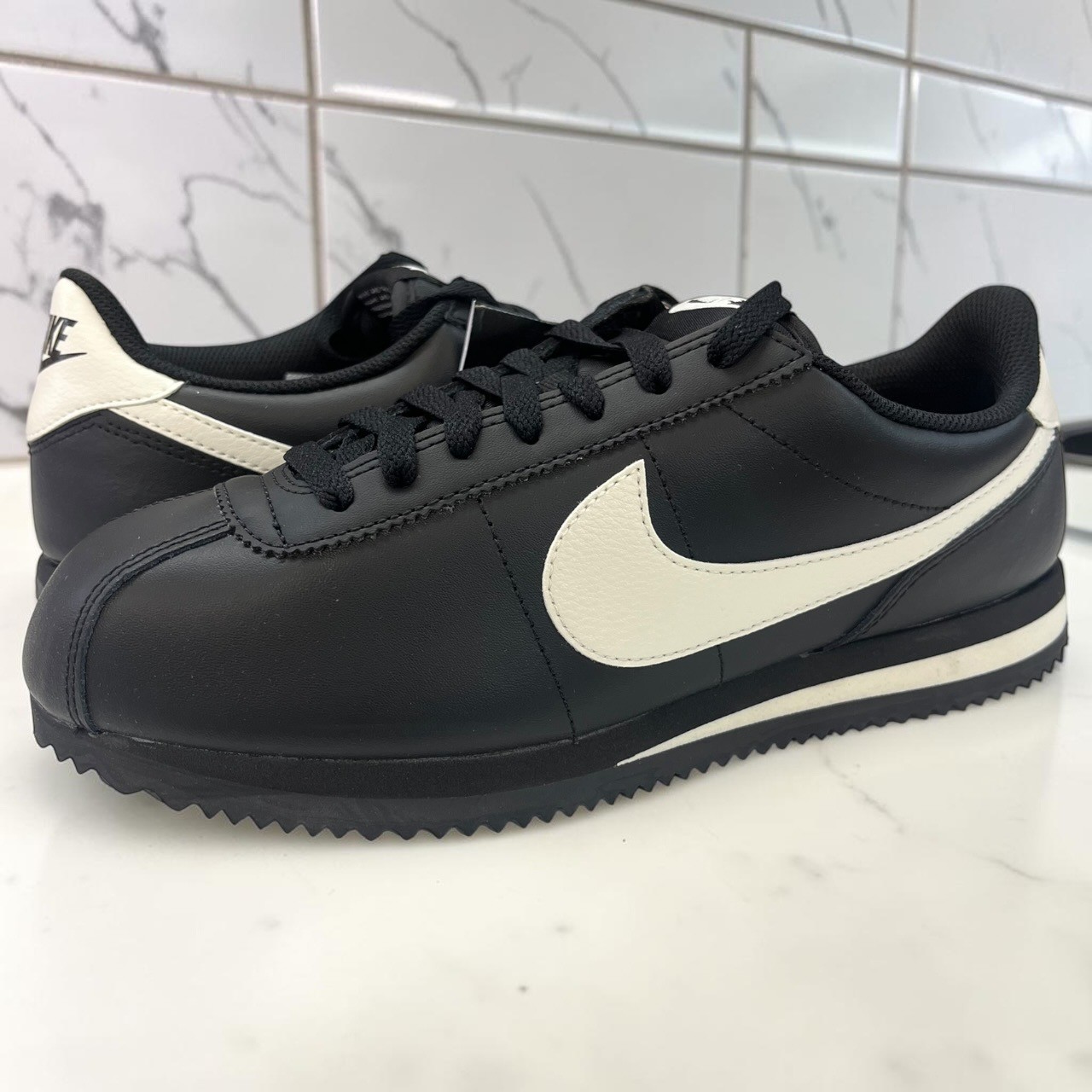 Nike Cortez Leather Black Pale Ivory Women’s Size 5.5-12