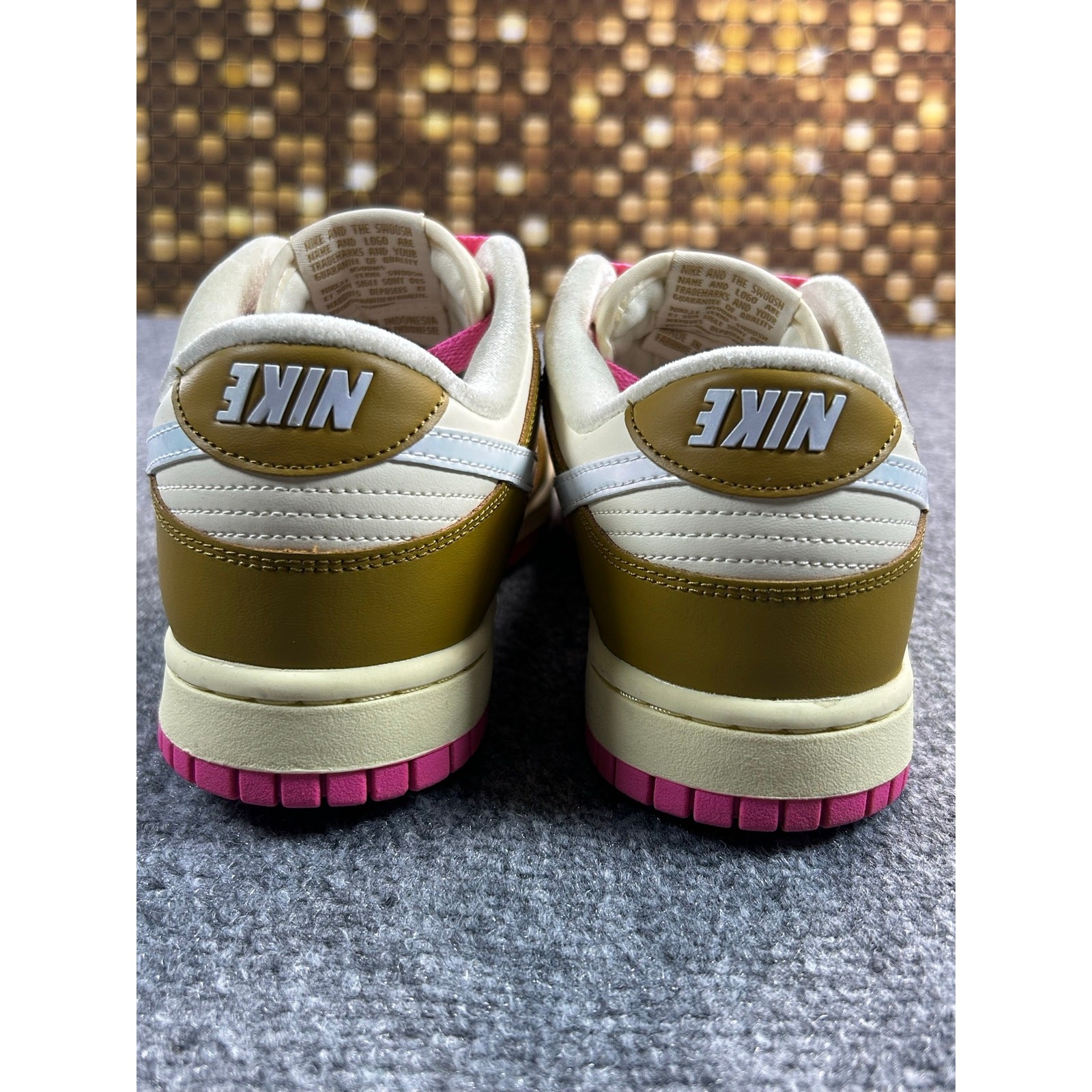 Nike Dunk Low SE Just Do It Bronzine Pink Women 8.5 Men 7 FD8683-700 Box