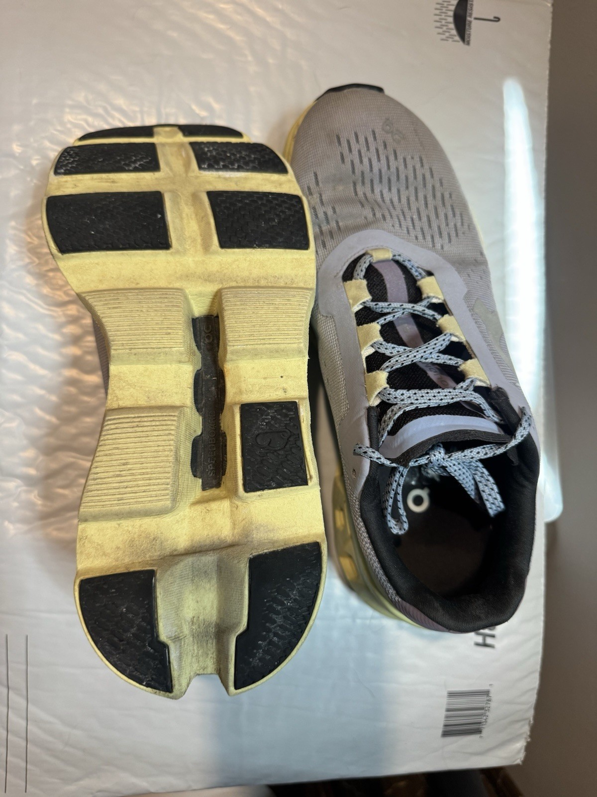 On Cloud Cloudmonster Size 8 Women’s Nimbus Hay Gray Yellow 61.98242