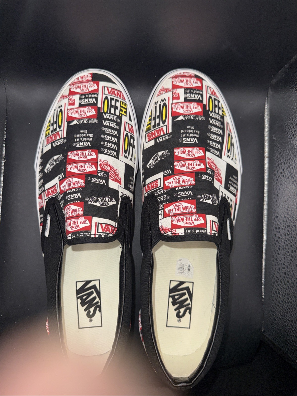 Size 11.5 – VANS Classic Slip-On Label Mix, VN0A4BV3V9A, New Without Box!