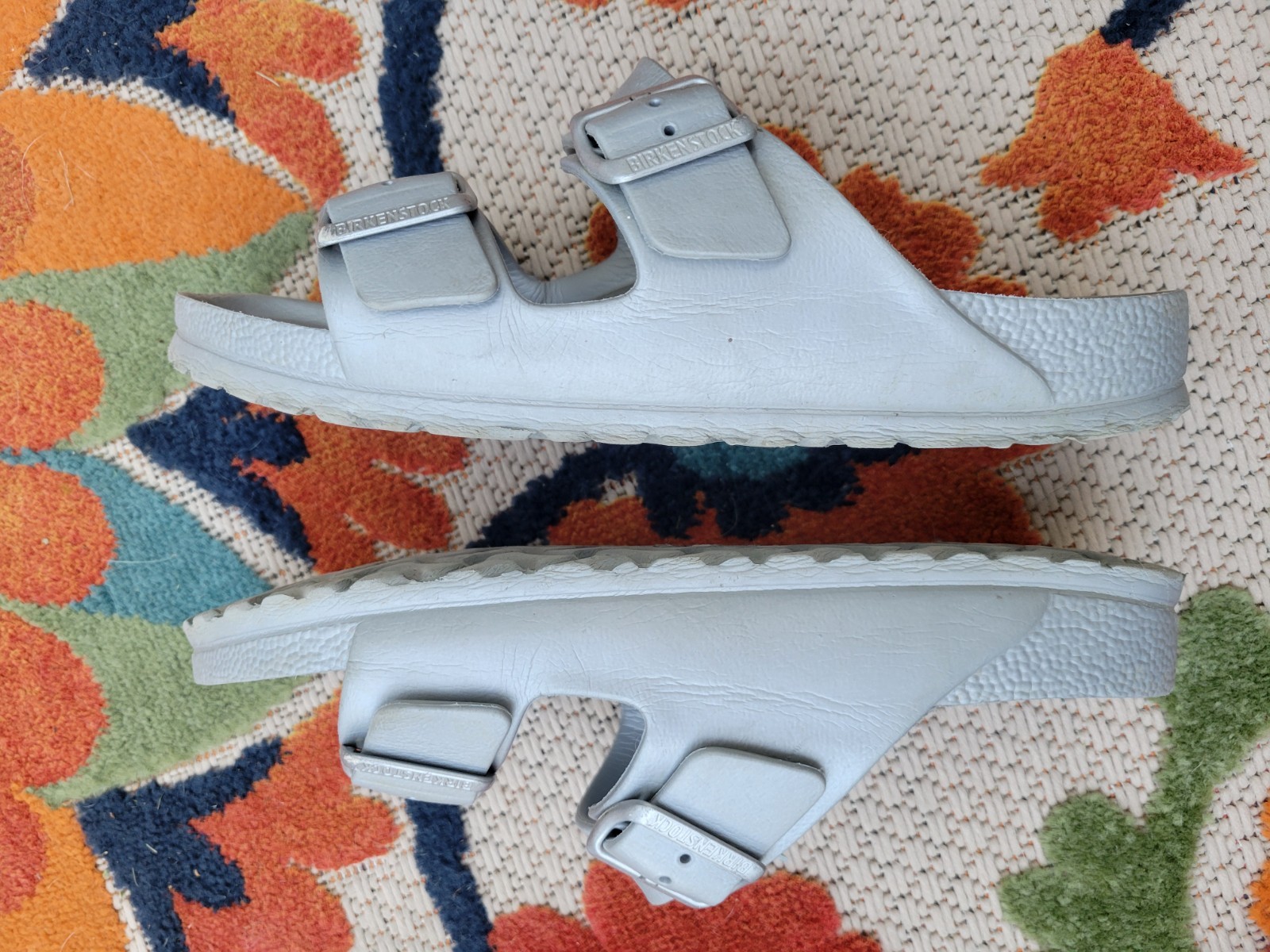 Silver/Grey Foam Birkenstocks Size 39