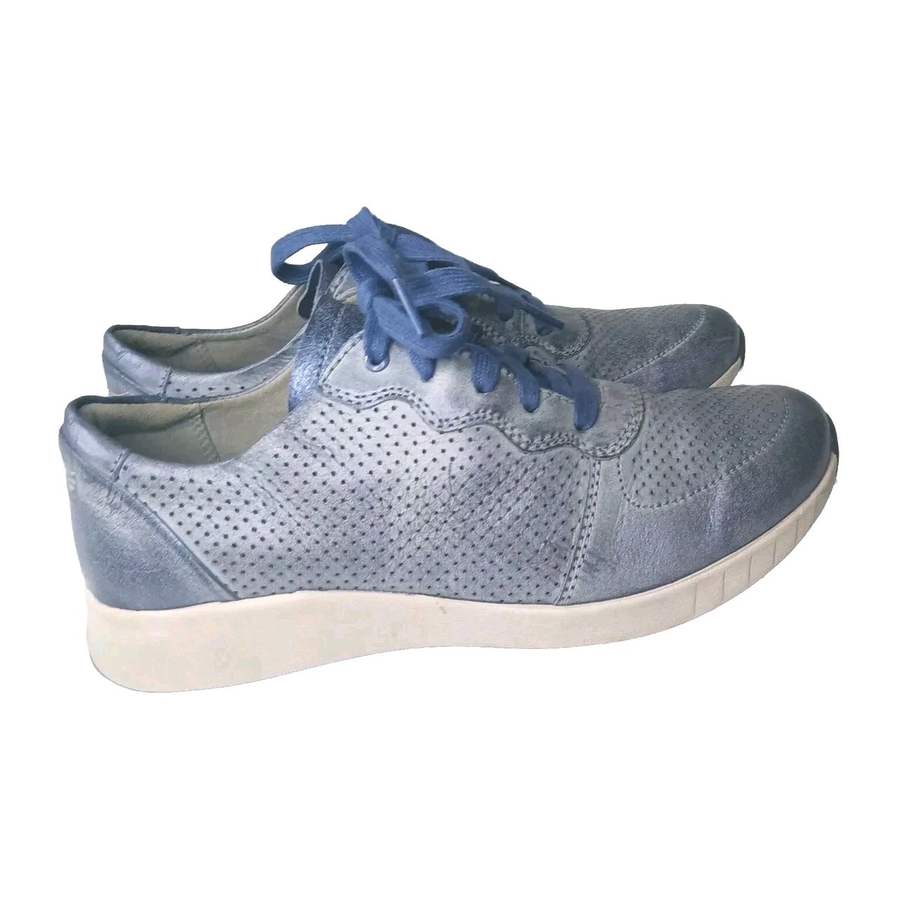 Dansko Christina Perforated Leather Sneakers Women’s Size 7, EU 37 Blue