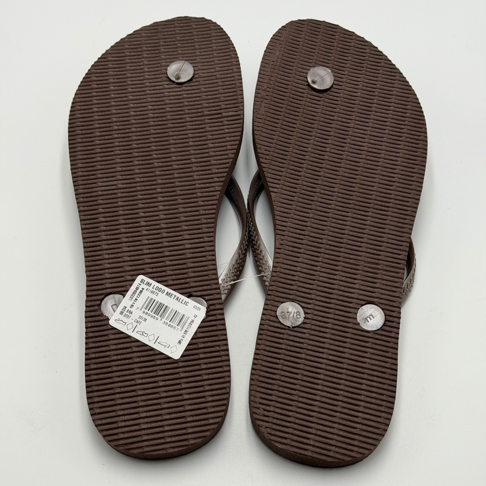 SLIM0061 | W’s 7/8 | Havaianas Slim Logo Metallic flipflops / sandals