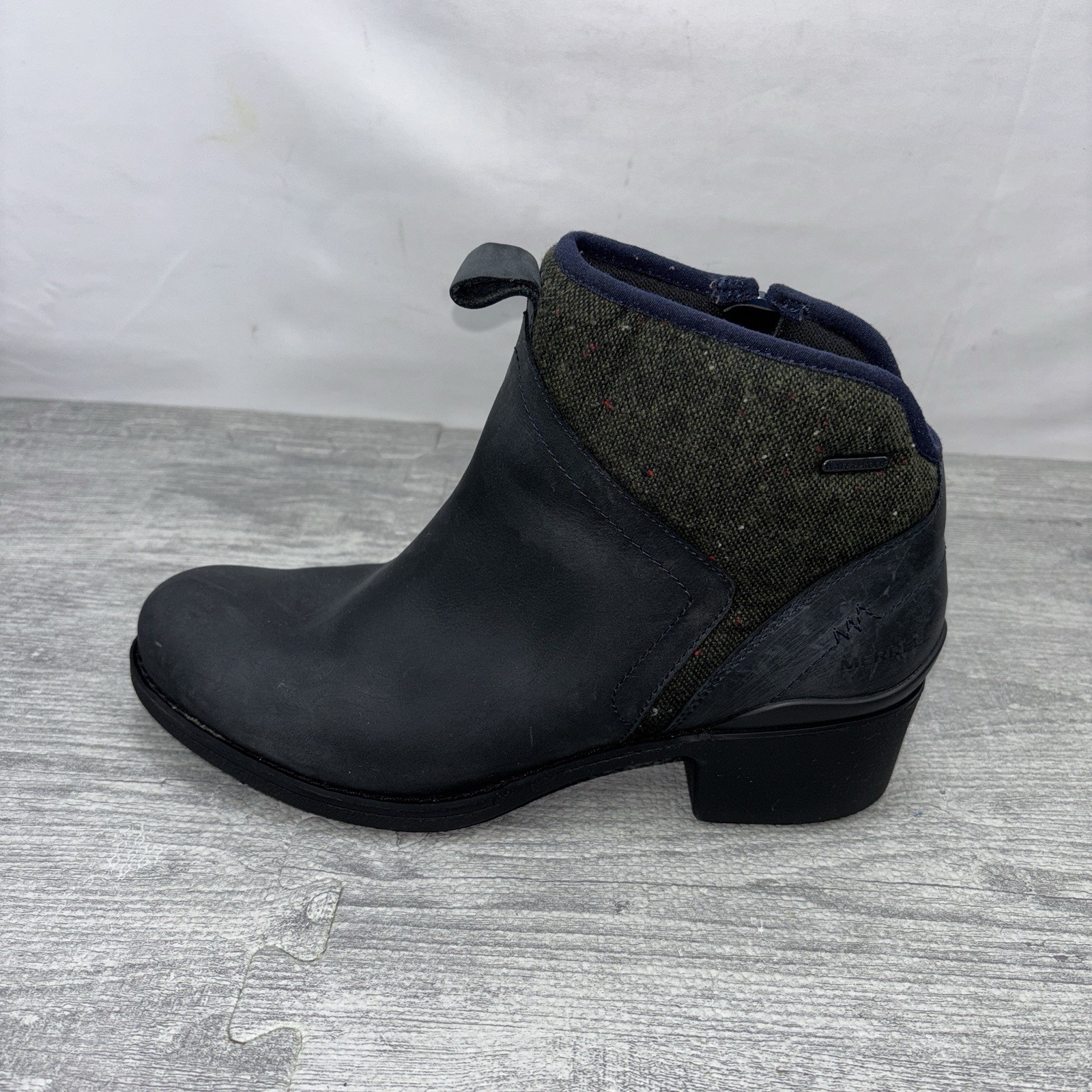 Merrell Chateau II Boots Womens Size 11 Gray Nubuk Mid Waterproof J00924
