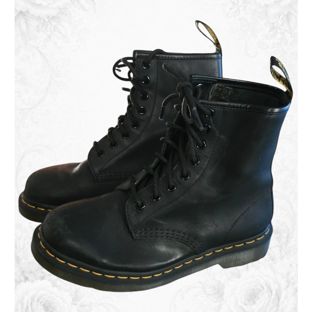 Dr. Martens 1460 Smooth Leather 8-Eye Lace-Up Combat Boots Women’s 37/6 Black