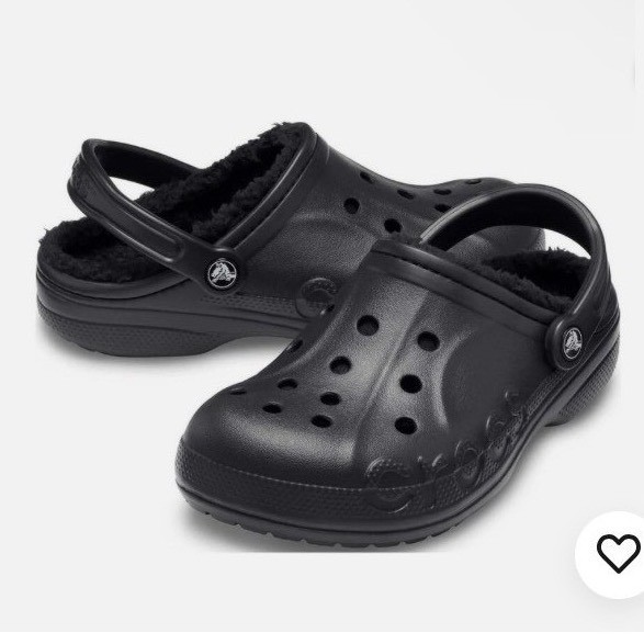 Crocs Unisex Baya Lined Clog Sandal Black Women’s Size 9/ Men’s 7- Comfort Shoes