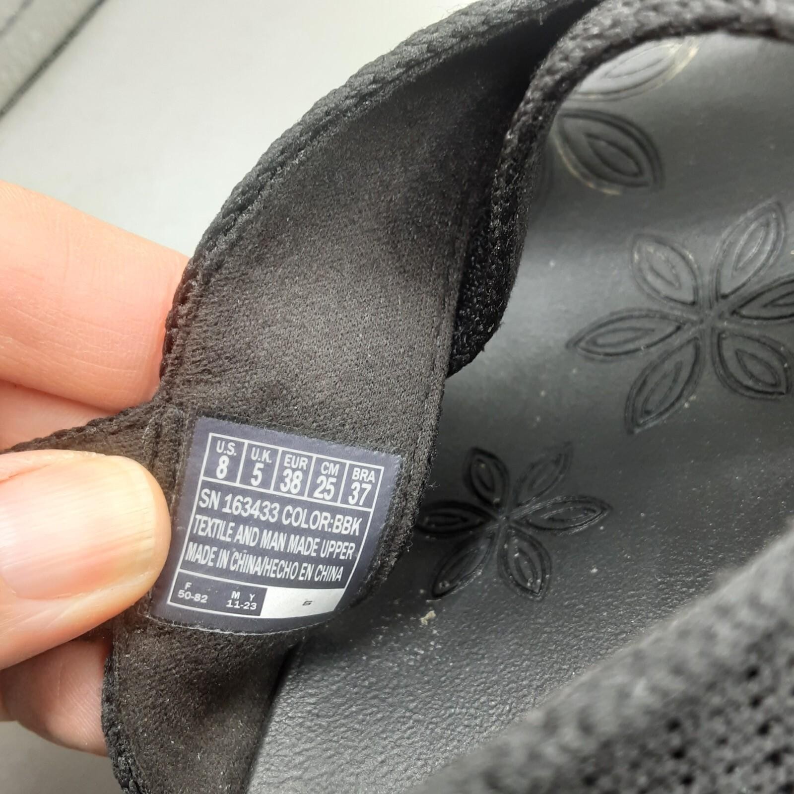 Skechers Pier Lite Night Owl Sandals Women’s 8M Black Slingback D186
