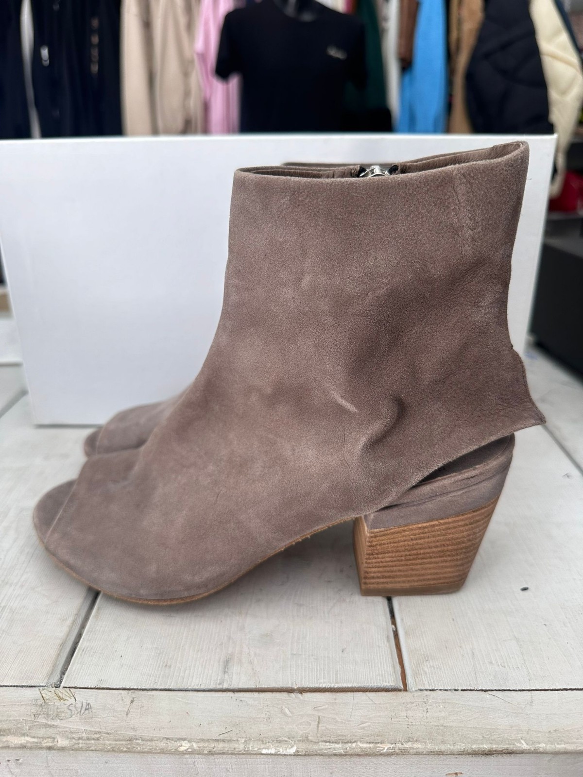 Officine Creative Ankle Boots Genuine Leather Woman SizeEu37 Mud Heel 3 1/8in