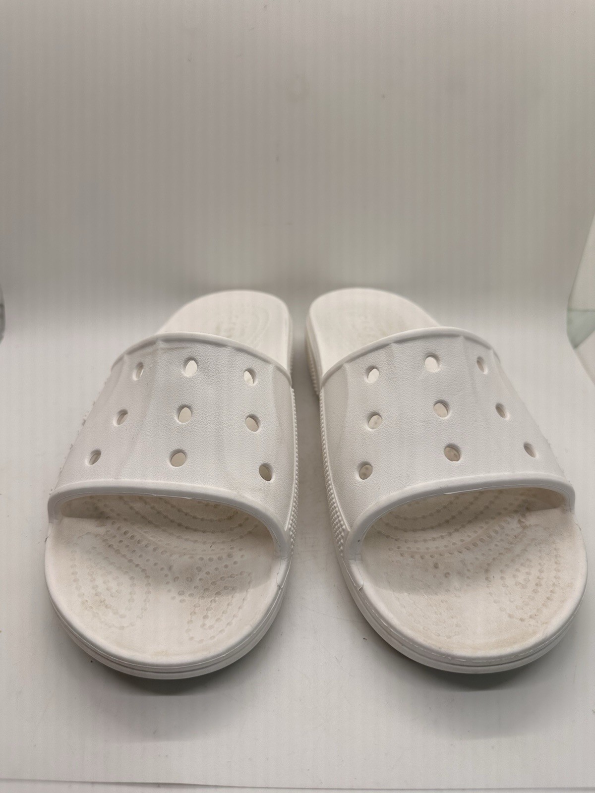 Crocs Baya II Slide Sandals White Womens 8 Mens 6 Comfort Slip On