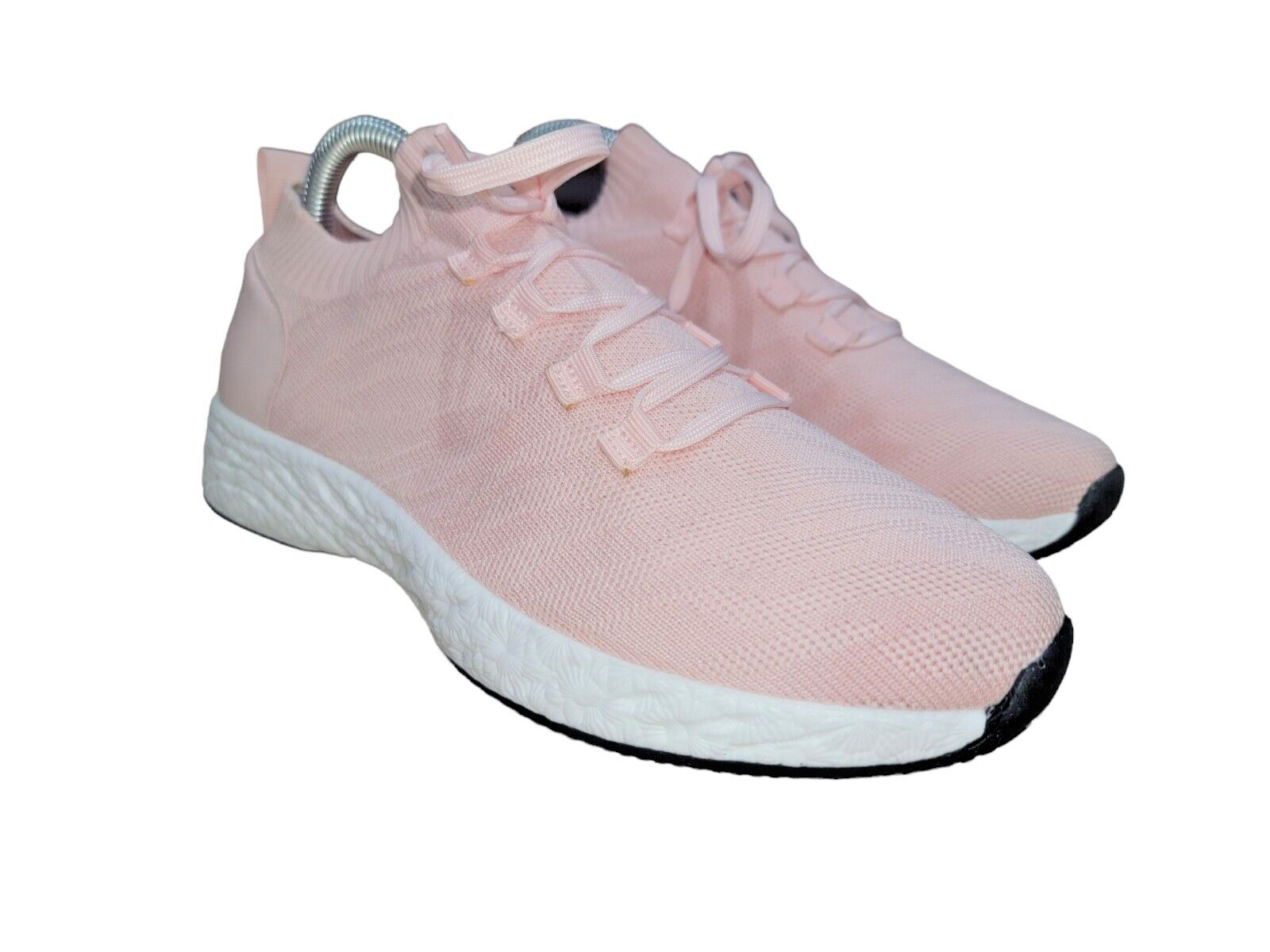Antonio Melani Lia Ann Salmon Pink Knit Sneakers Comfort Walking Run Shoes 8.5M