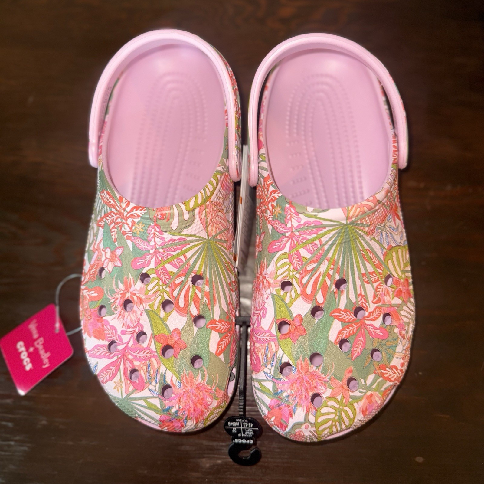 Vera Bradley Crocs Classic Rain Forest Canopy Pink Clog Ballet Pink Women’s 11