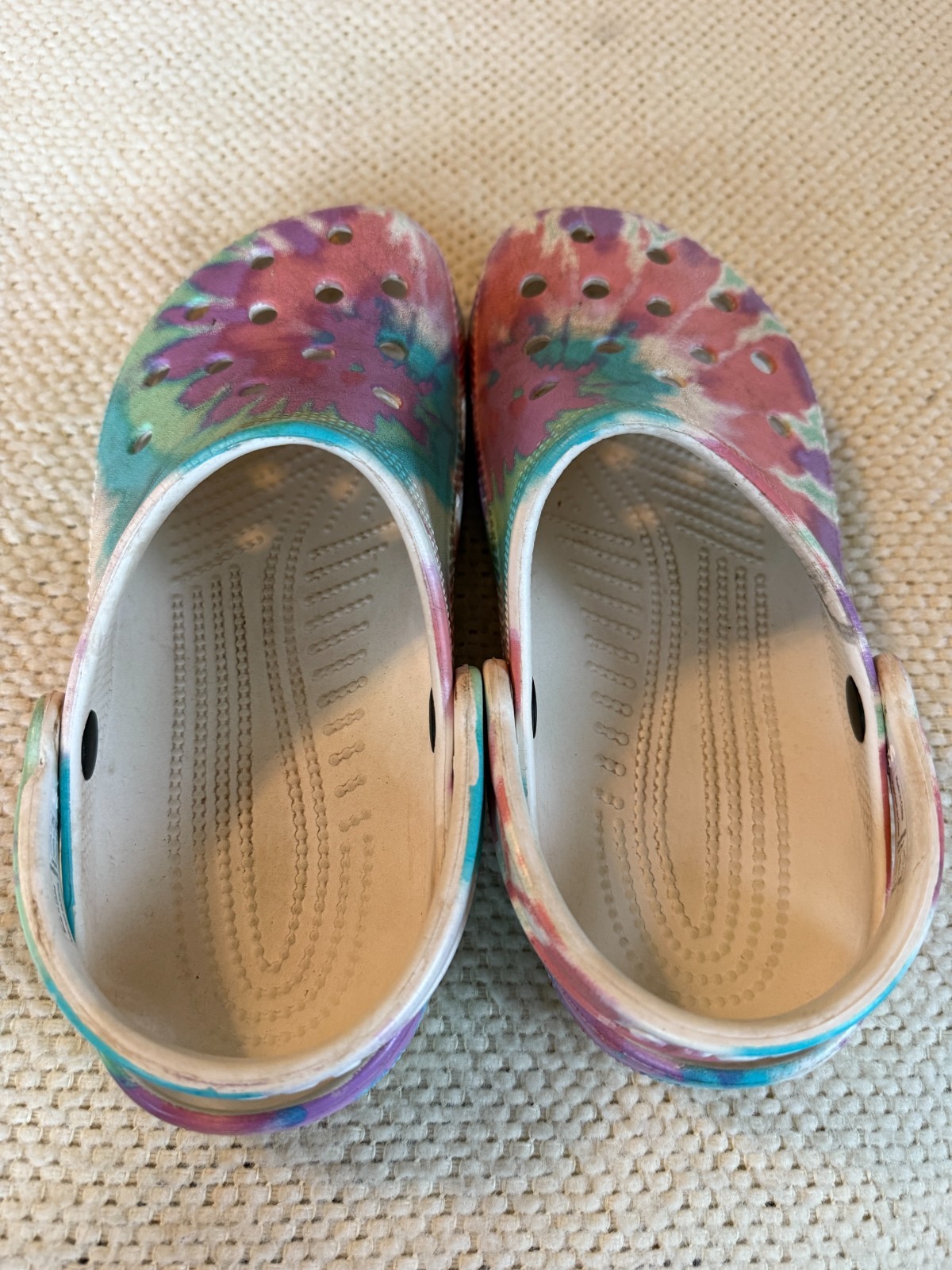 Tie Dye Crocs Size 5M/W7
