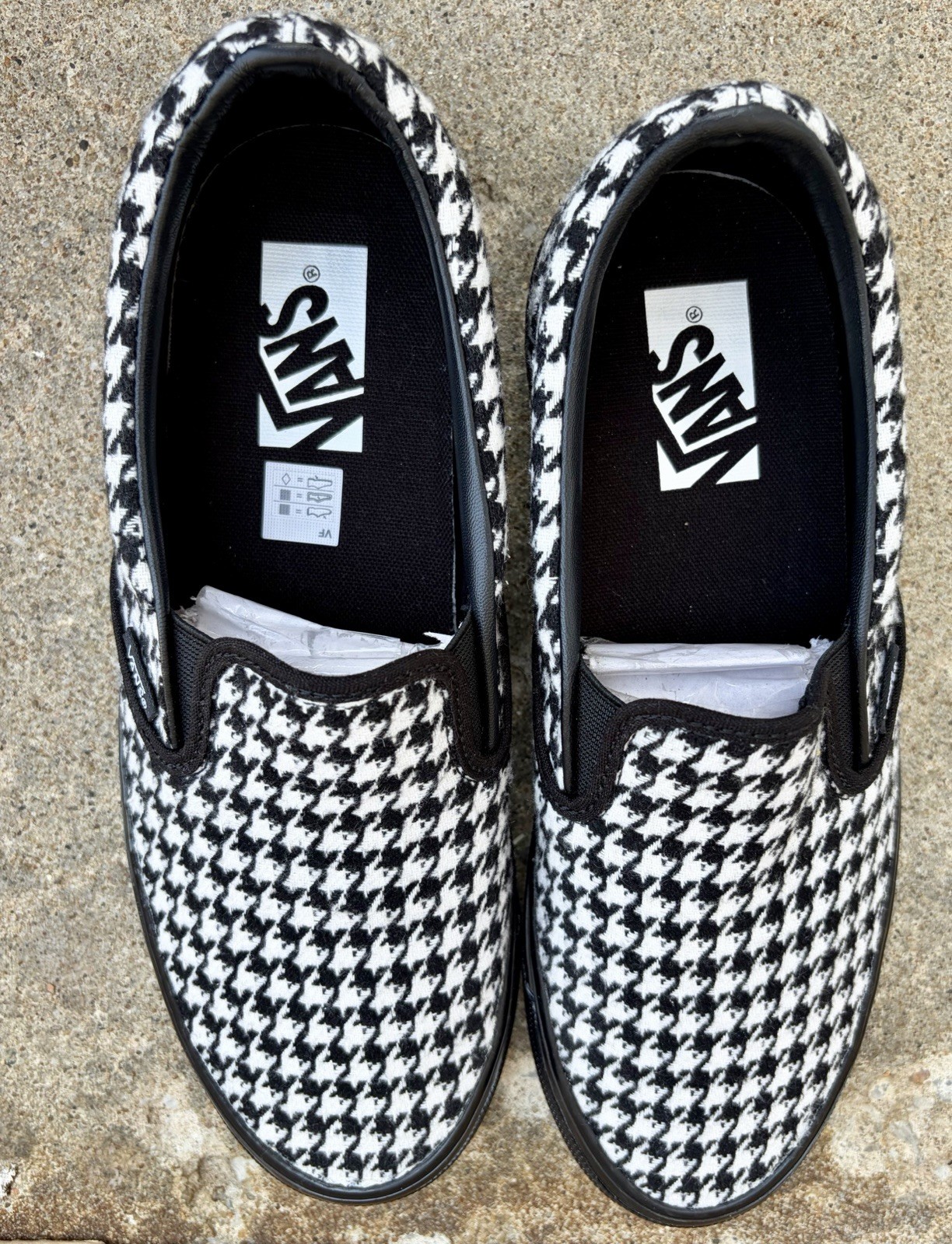 M8.5 W10-VANS LX Classic Slip-On 98 Skate Sneaker Houndstooth FREE SHIPPING