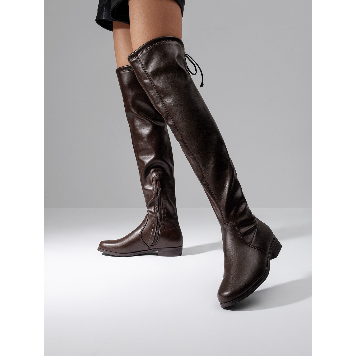 Women’s Fashion Over The Knee Boots Low Block Long Stretch Sexy Thigh High Boots