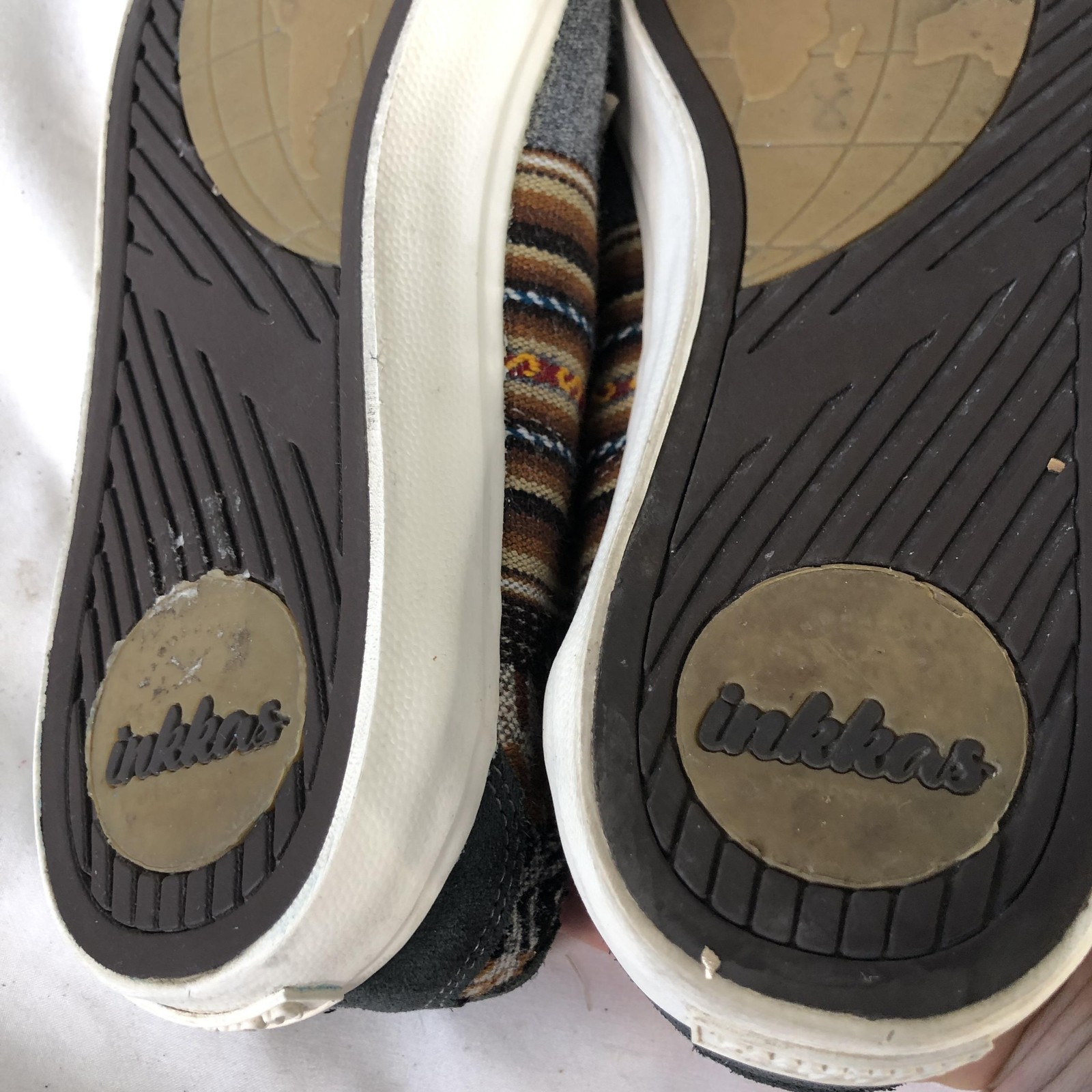 Inkkas Shoes Womens Size 10 Multicolor Canvas Geometric Low Top Sneaker