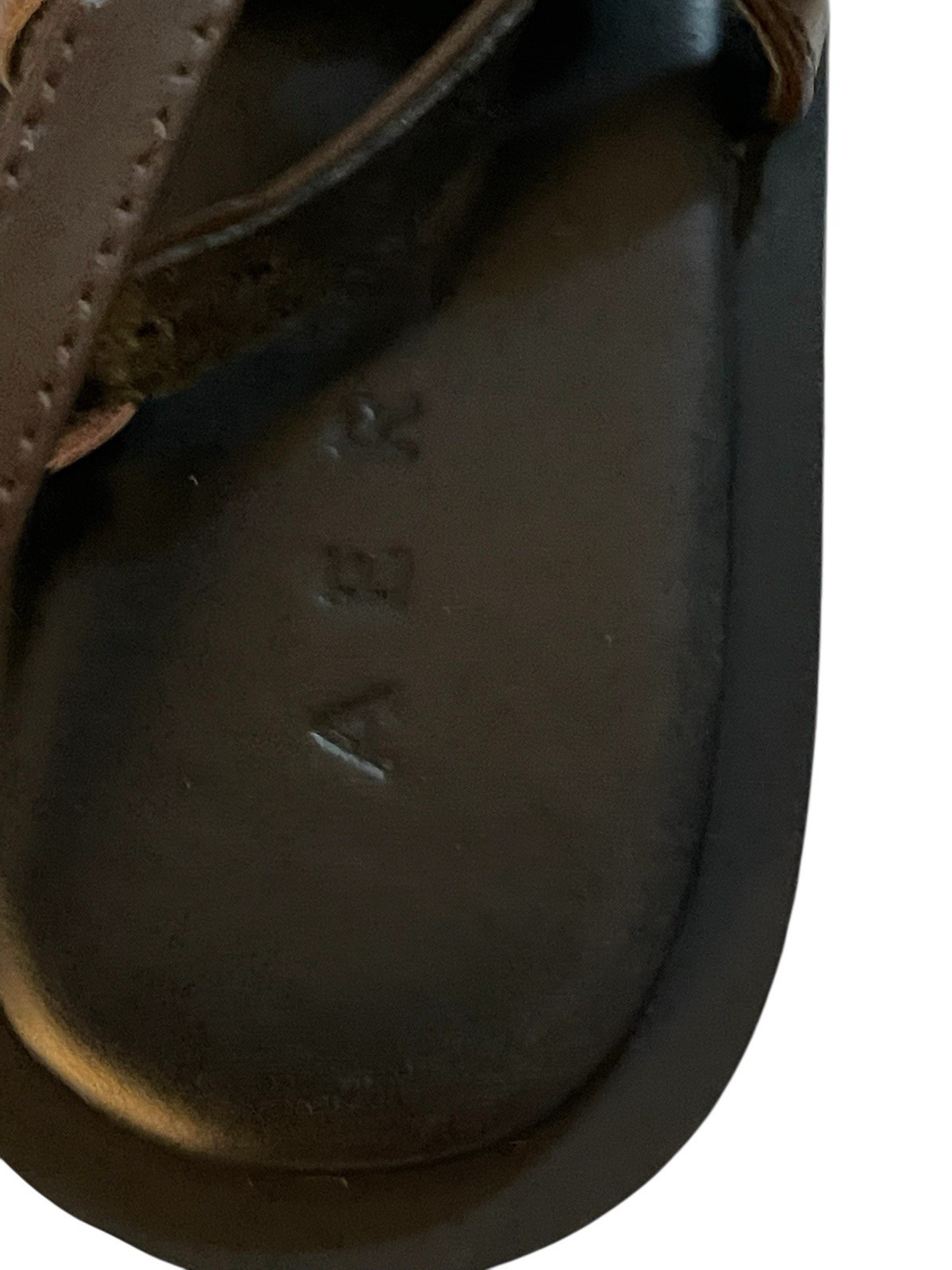 AERE Leather Strap Sandals Brown Size AU 6 RRP$140 Great Condition