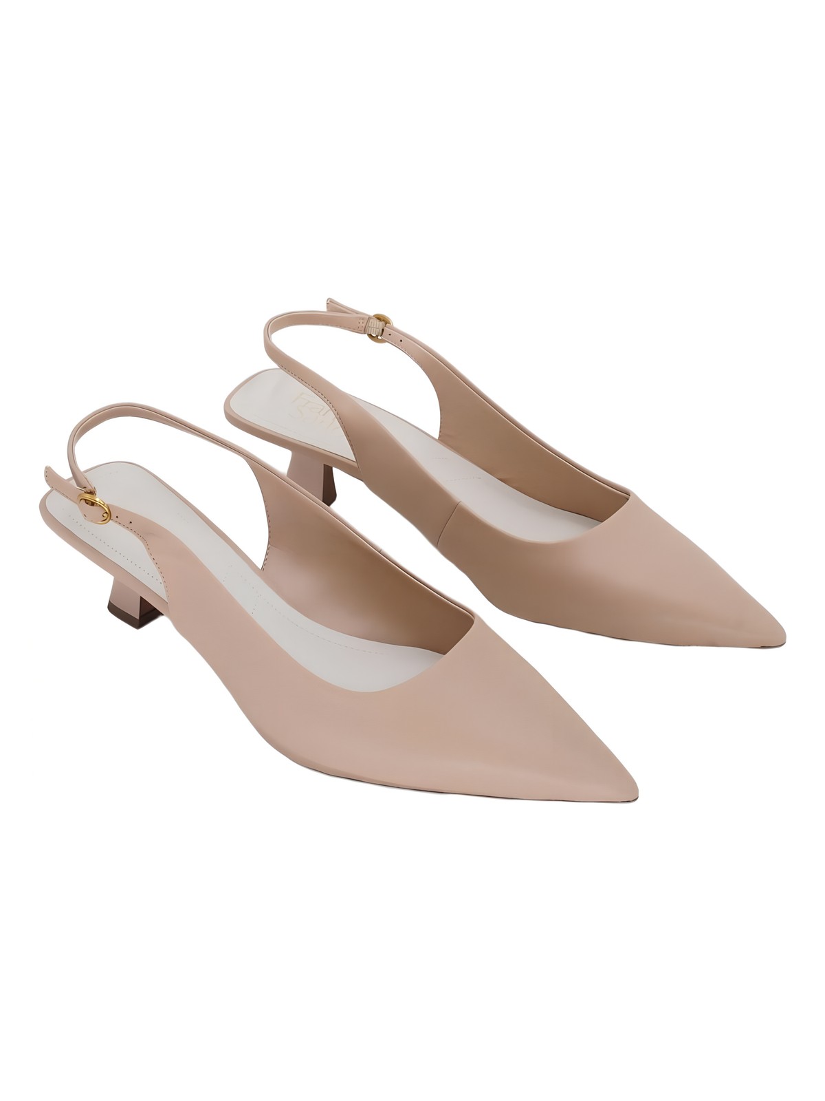 Franco Sarto Jaden Pointed Toe Slingback Kitten Heel Nude Beige US 11M EU 42