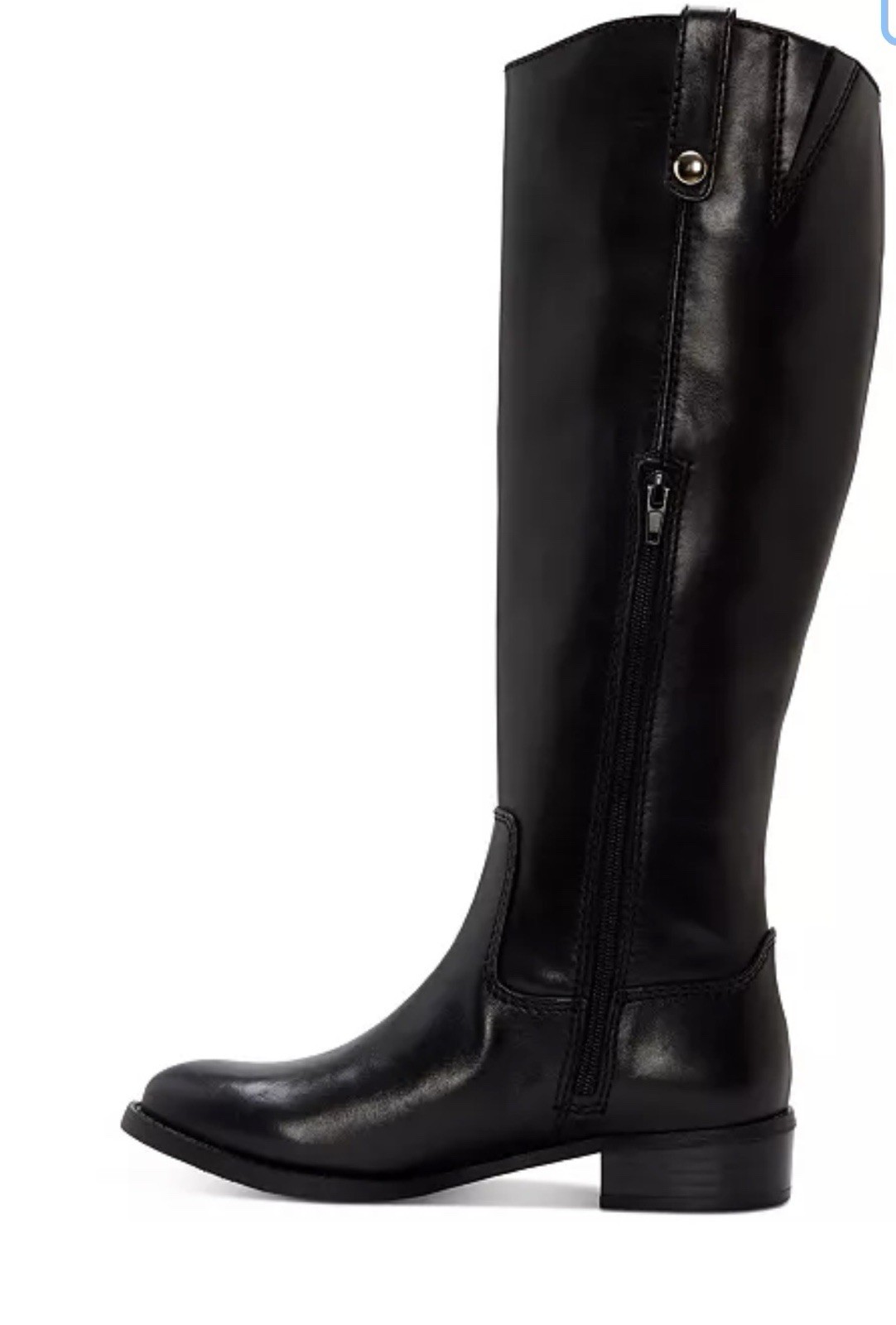 INC Womens Fawne Black Leather Knee-High Boots Shoes 8 Medium (B,M) BHFO 4320
