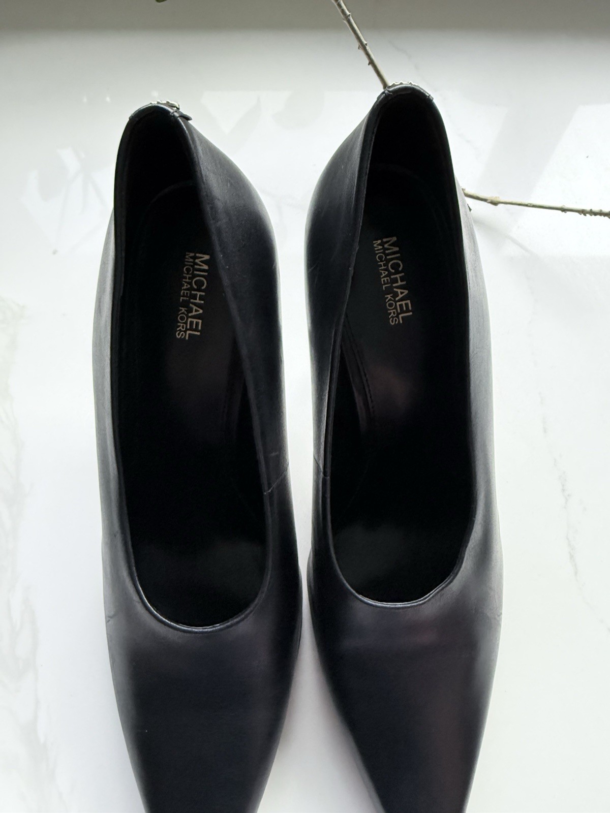 Michael Kors Womens Dorothy Leather Pointed Toe Classic PUMPS Black Size 10
