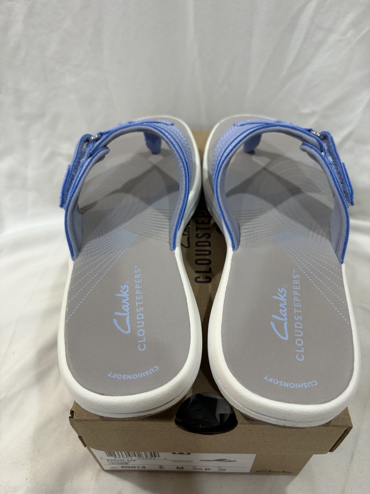 Clarks Women’s Breeze Sea Flip Flops Sandals Cloudsteppers 6 M Lavender