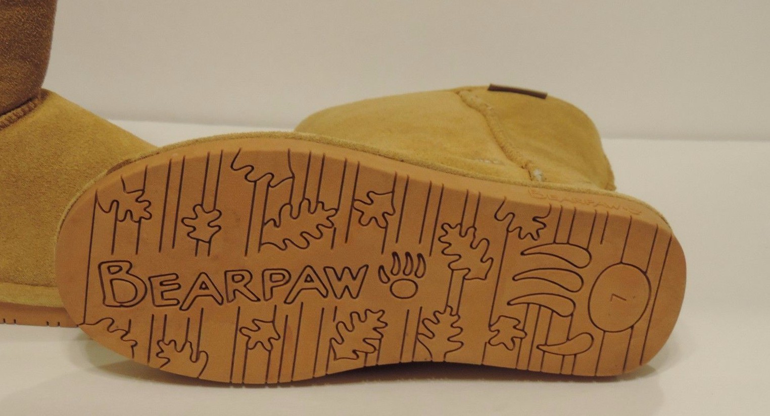 New Bearpaw Emma Short 608 W dark honey Cow Suede Upper Sheepskin wool blend