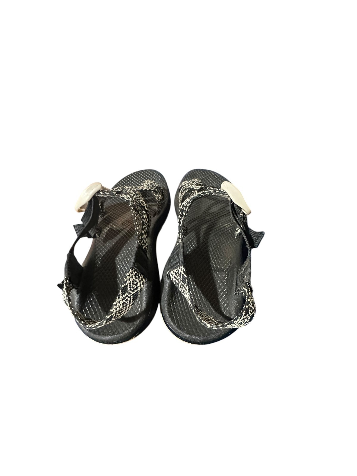 Chaco Z / Cloud X2 Sport Sandal Black White Aztec Adj Strap Toe Loop Womens Sz 7