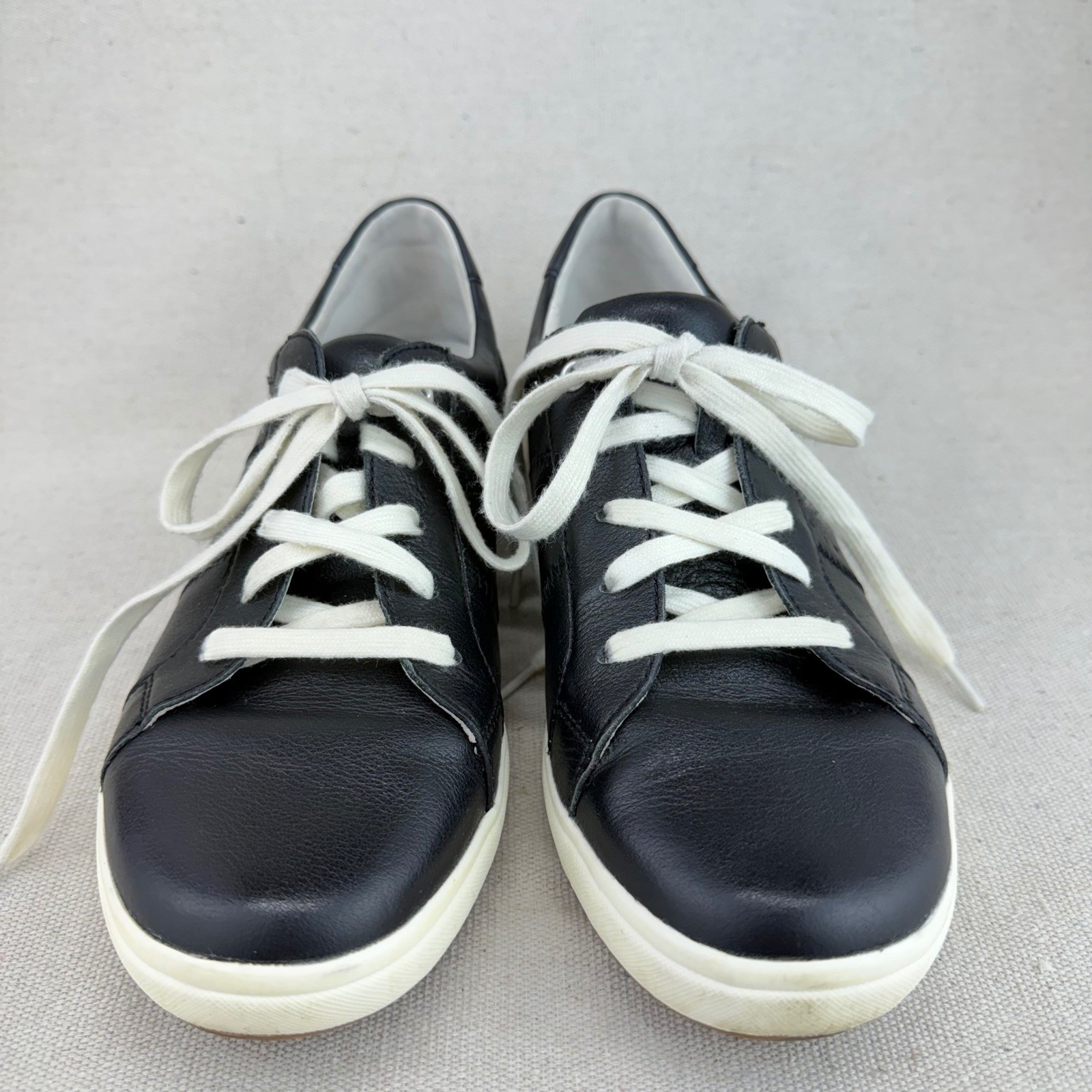 Josef Seibel Caren 01 Black Leather Low Top Sneakers Womens 39 Comfort Shoes