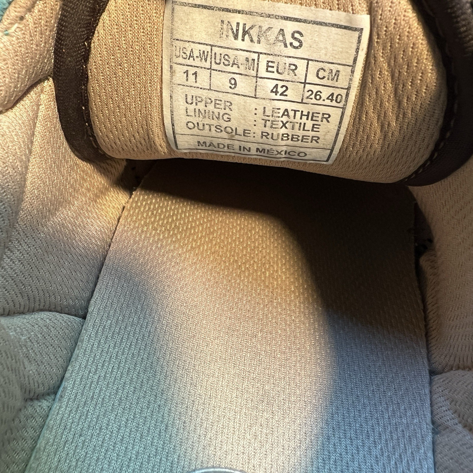 Inkkas Socorro Women’s Sz 11 Shoes Tan/Turquoise Leather Athletic Sneaker Cactus