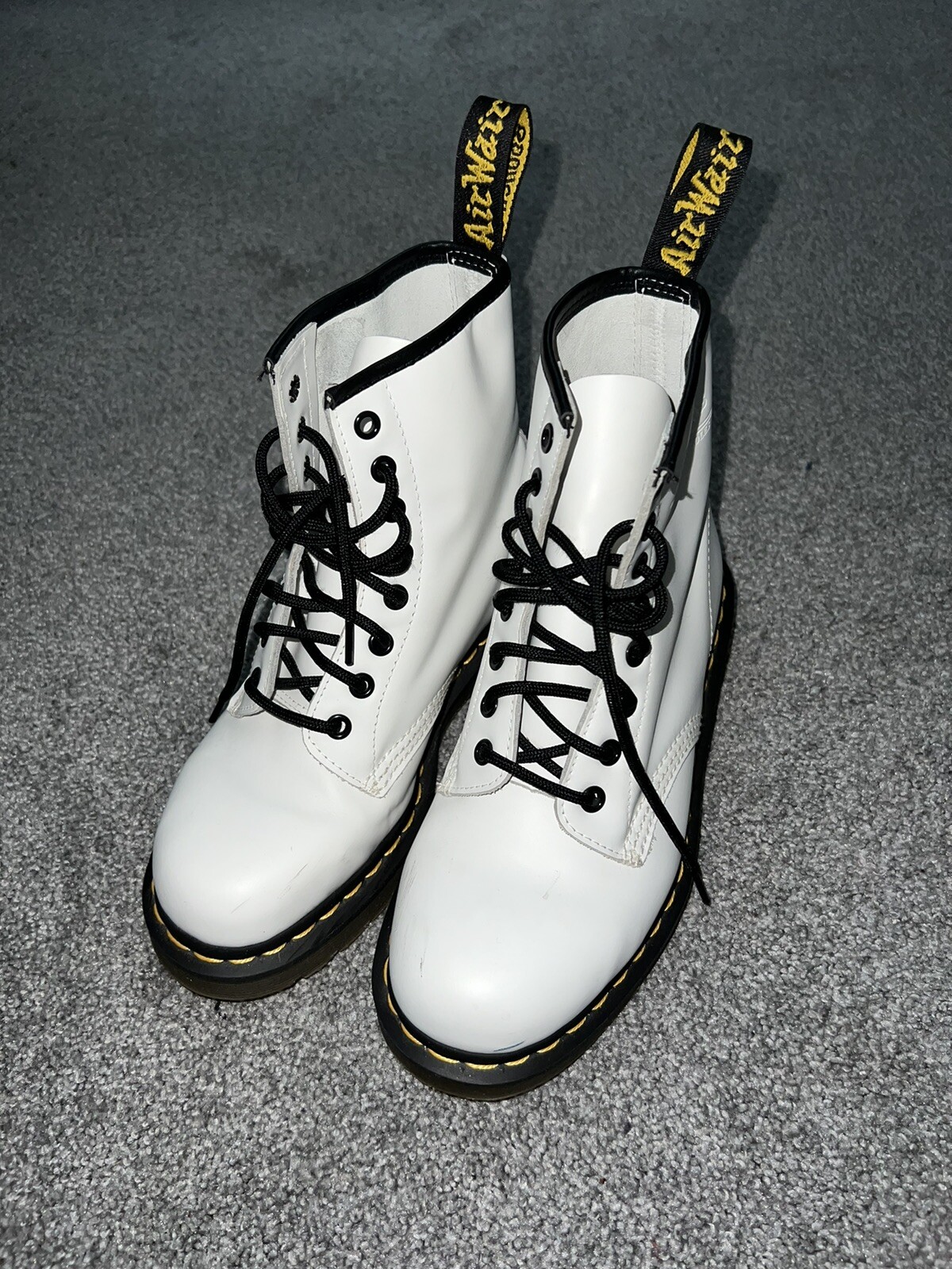 Dr. Martens 1460 Smooth Leather Boots for Women, Size US 7 – White