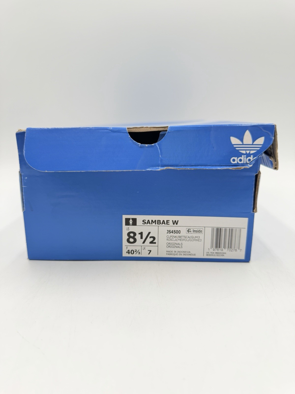 Adidas Women’s Sambae Size 8.5 Clear Pink Scarlet Gum |JS4500|