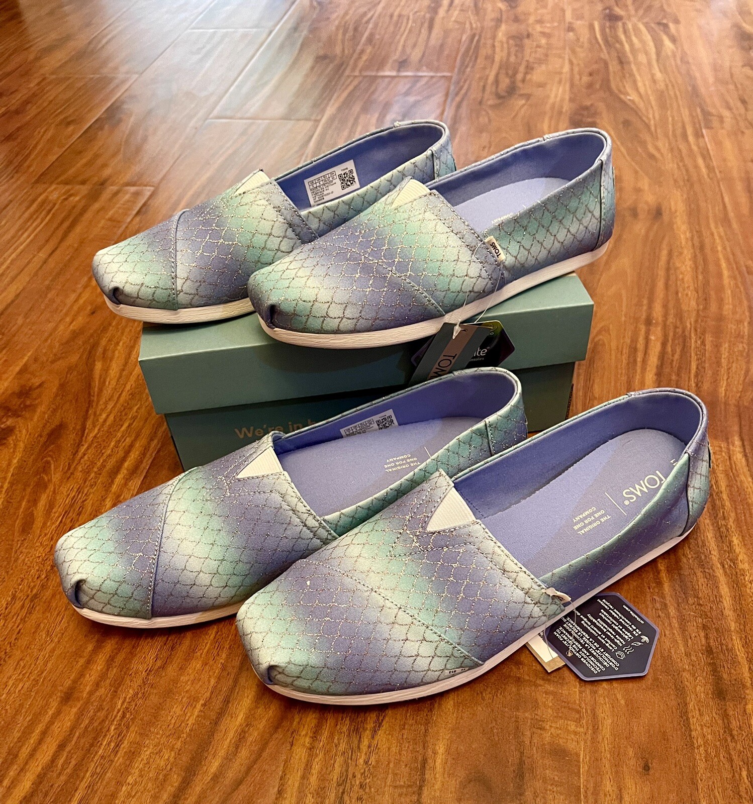 Mom And Me Matching Shoes, TOMS, Size 11, Mermaid, Beach, Vacation, Size 5,READ